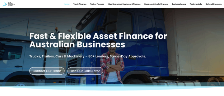 asset finance shop home page
