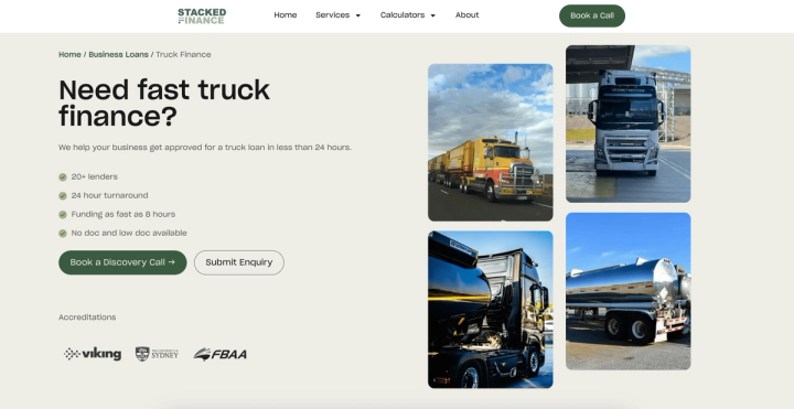 stacked finance - best truck finance broker
