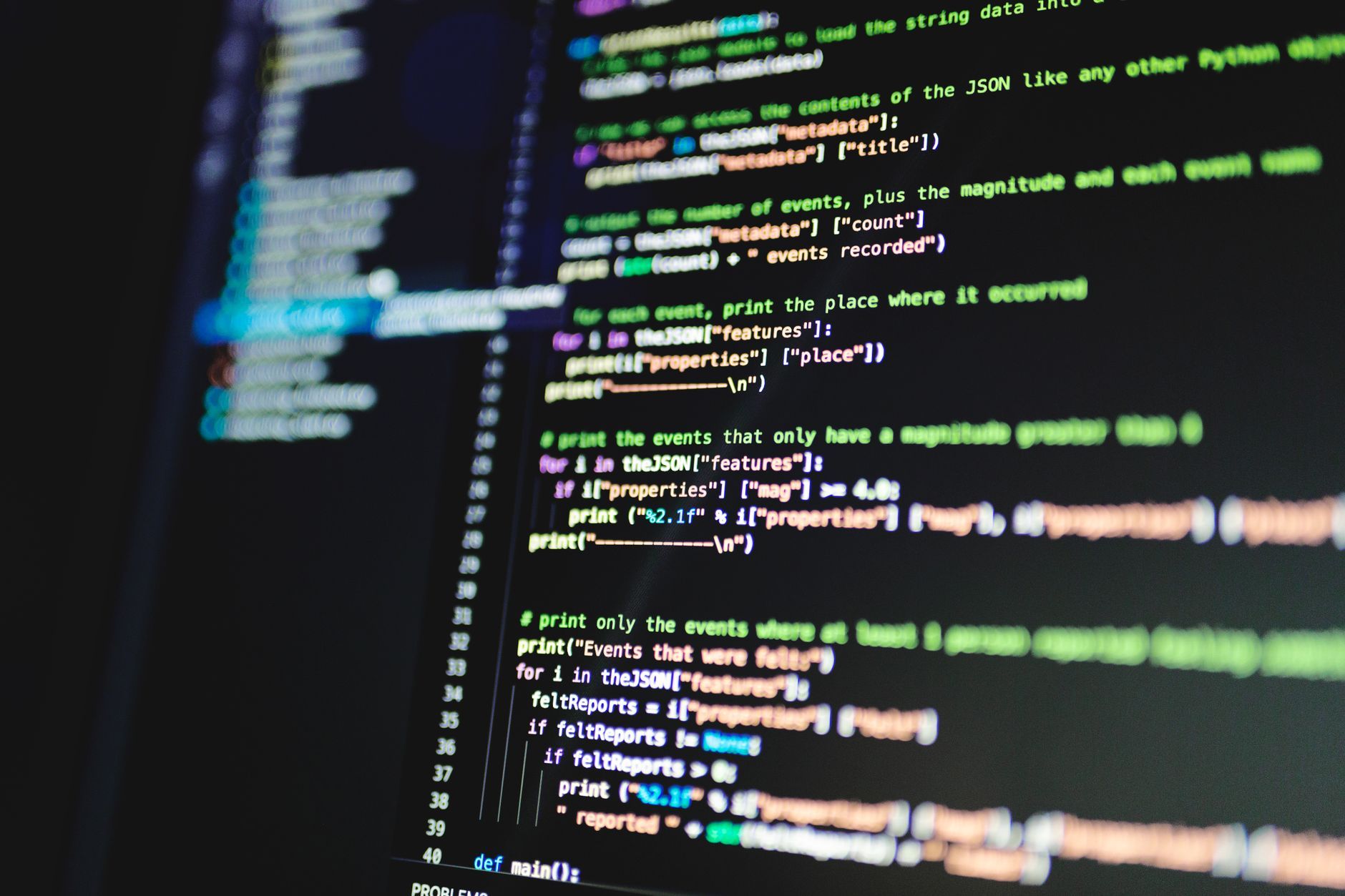 A developer’s screen showing lines of code