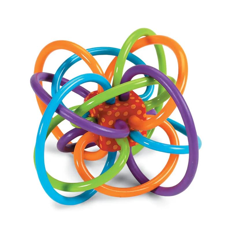 Manhattan Toy Winkel colorful looped rattle and sensory teether baby toy