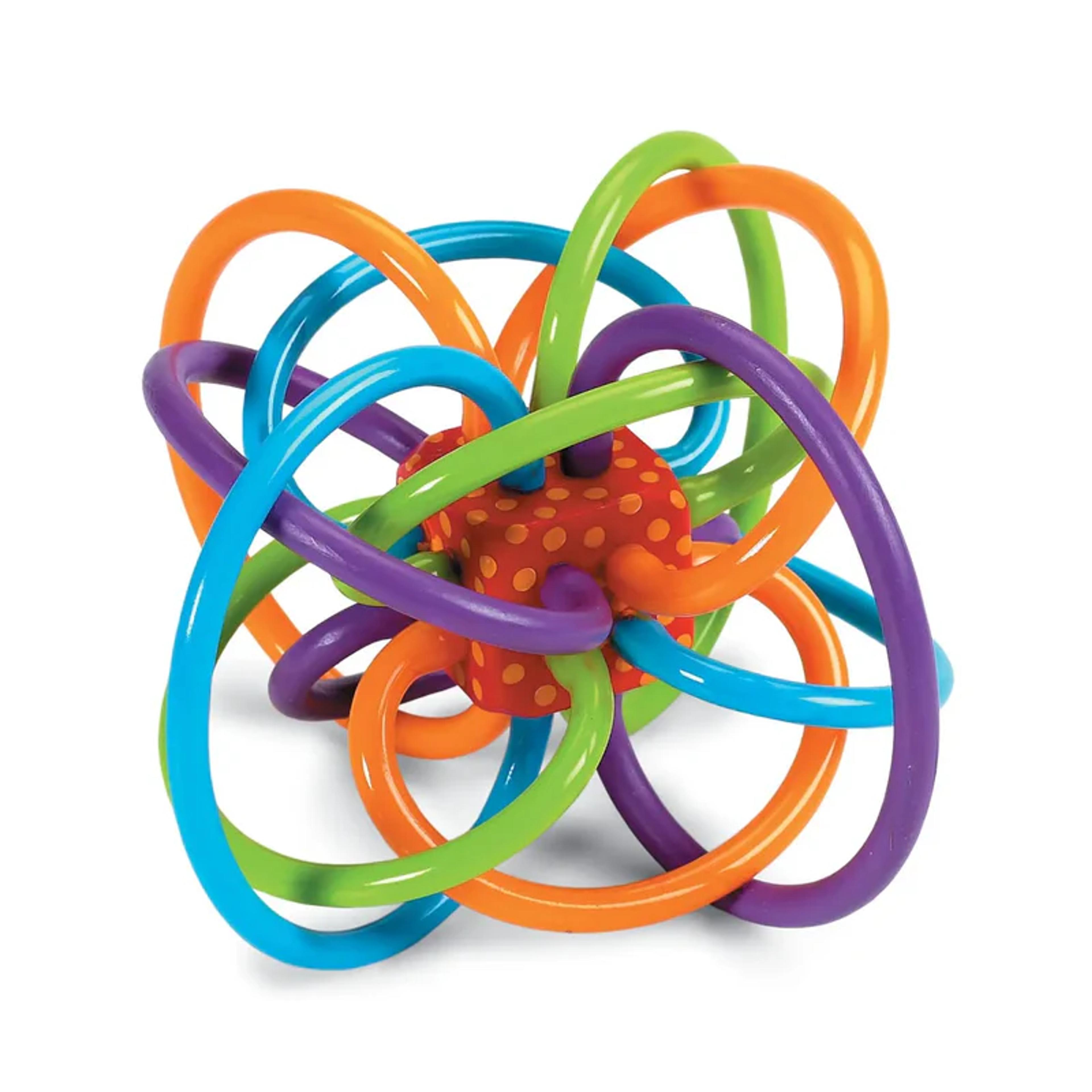 Manhattan Toy Winkel colorful looped rattle and sensory teether baby toy