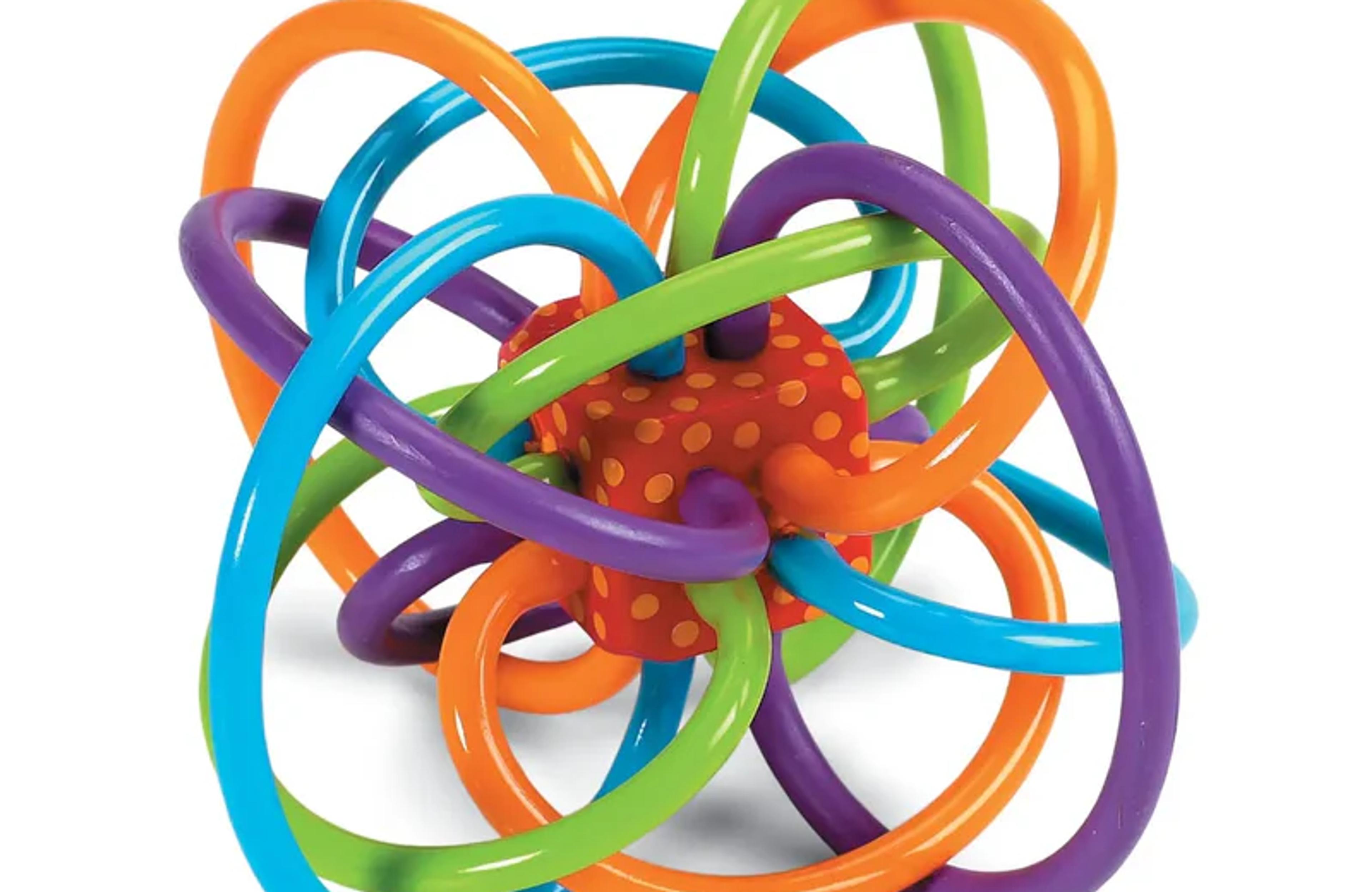 Manhattan Toy Winkel colorful looped rattle and sensory teether baby toy