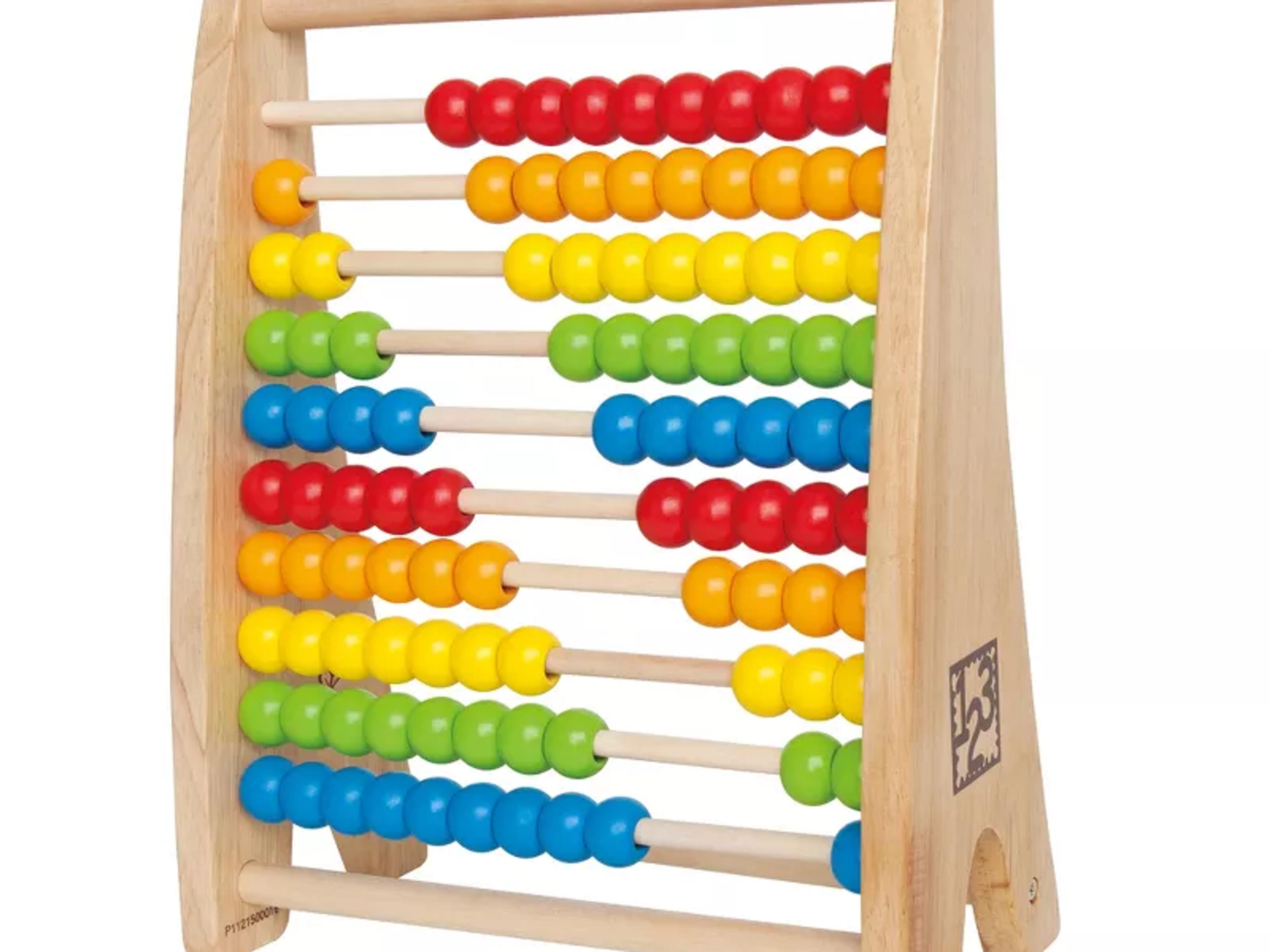 Hape Rainbow Bead Abacus wooden counting toy