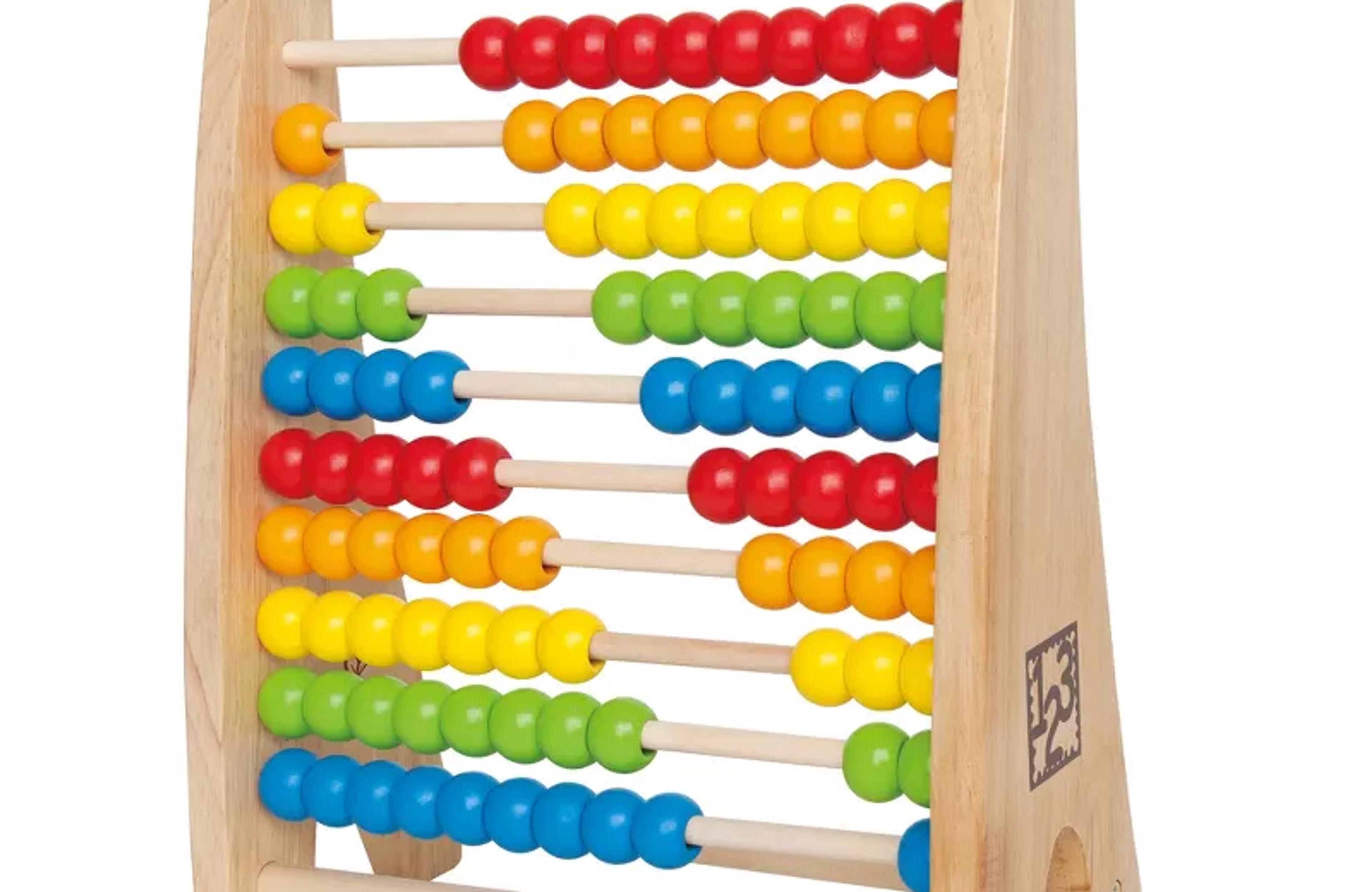 Hape Rainbow Bead Abacus wooden counting toy