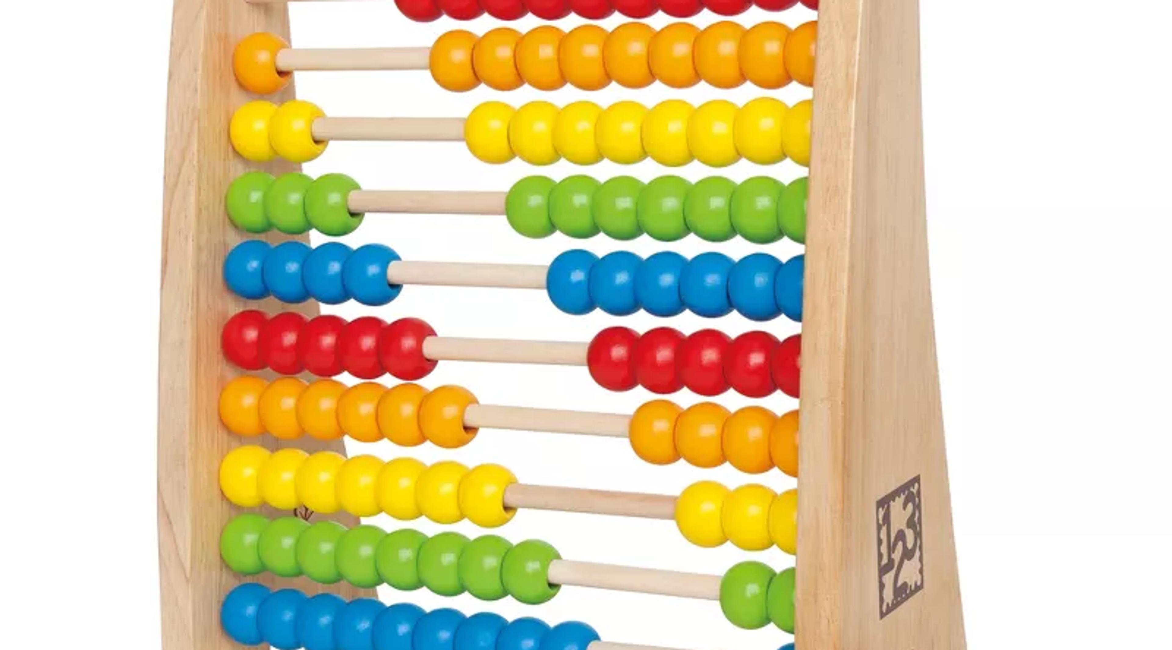 Hape Rainbow Bead Abacus wooden counting toy