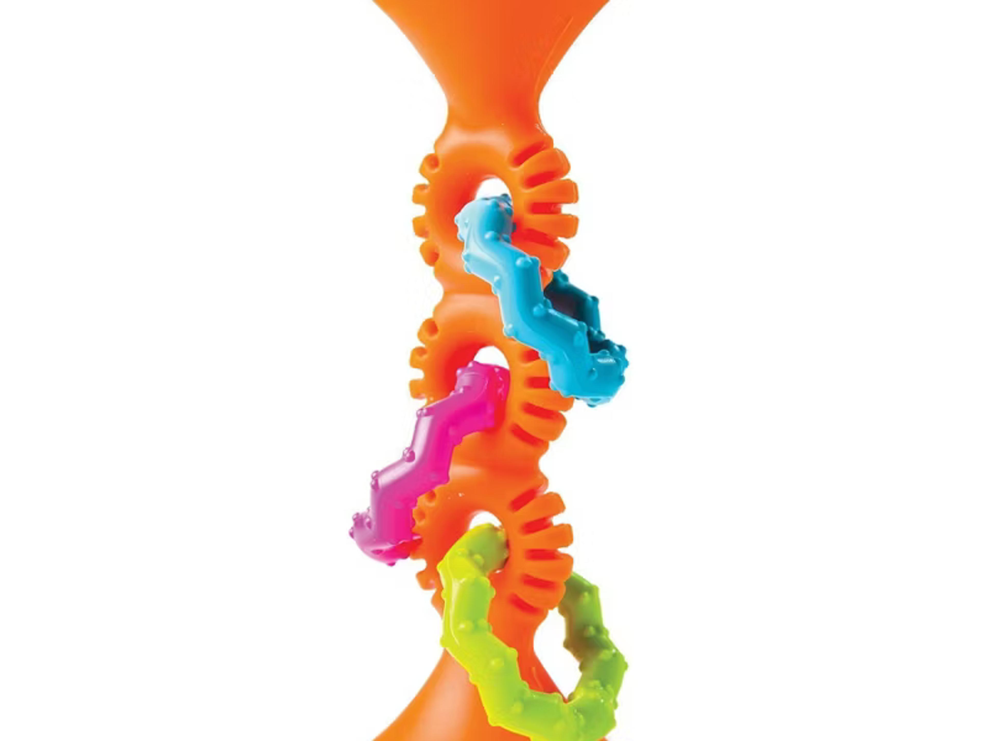 Fat Brain Toys PipSquigz Loops silicone suction-cup rattle toy
