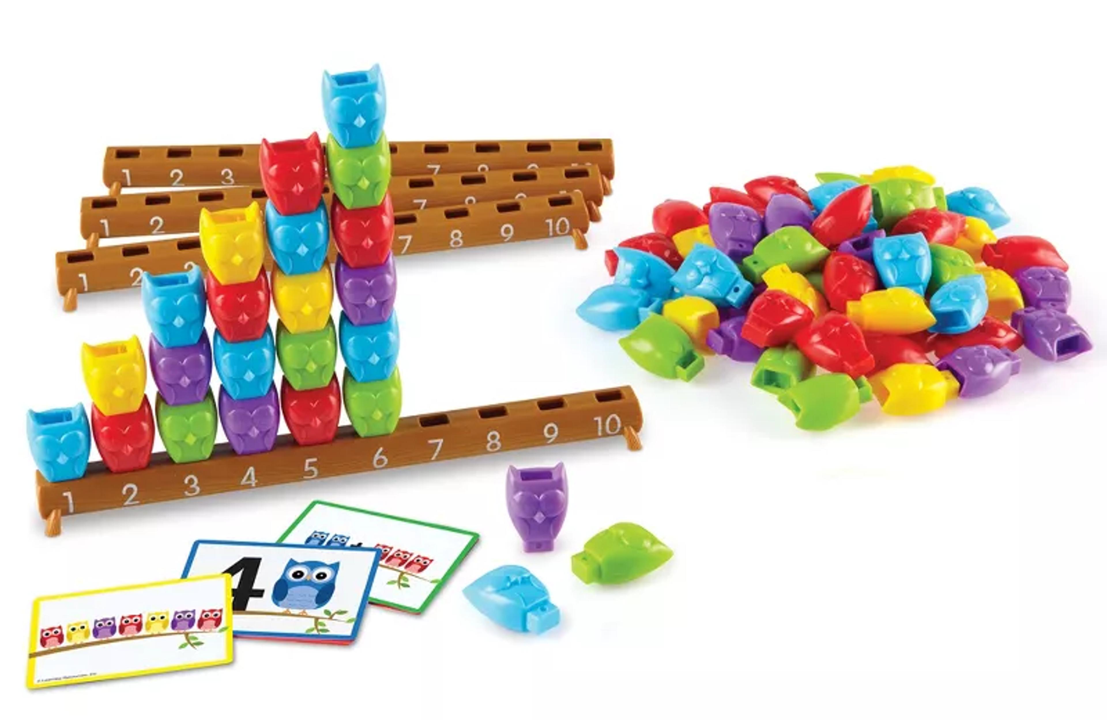 Learning Resources 1-10 counting owl counters in ten colours