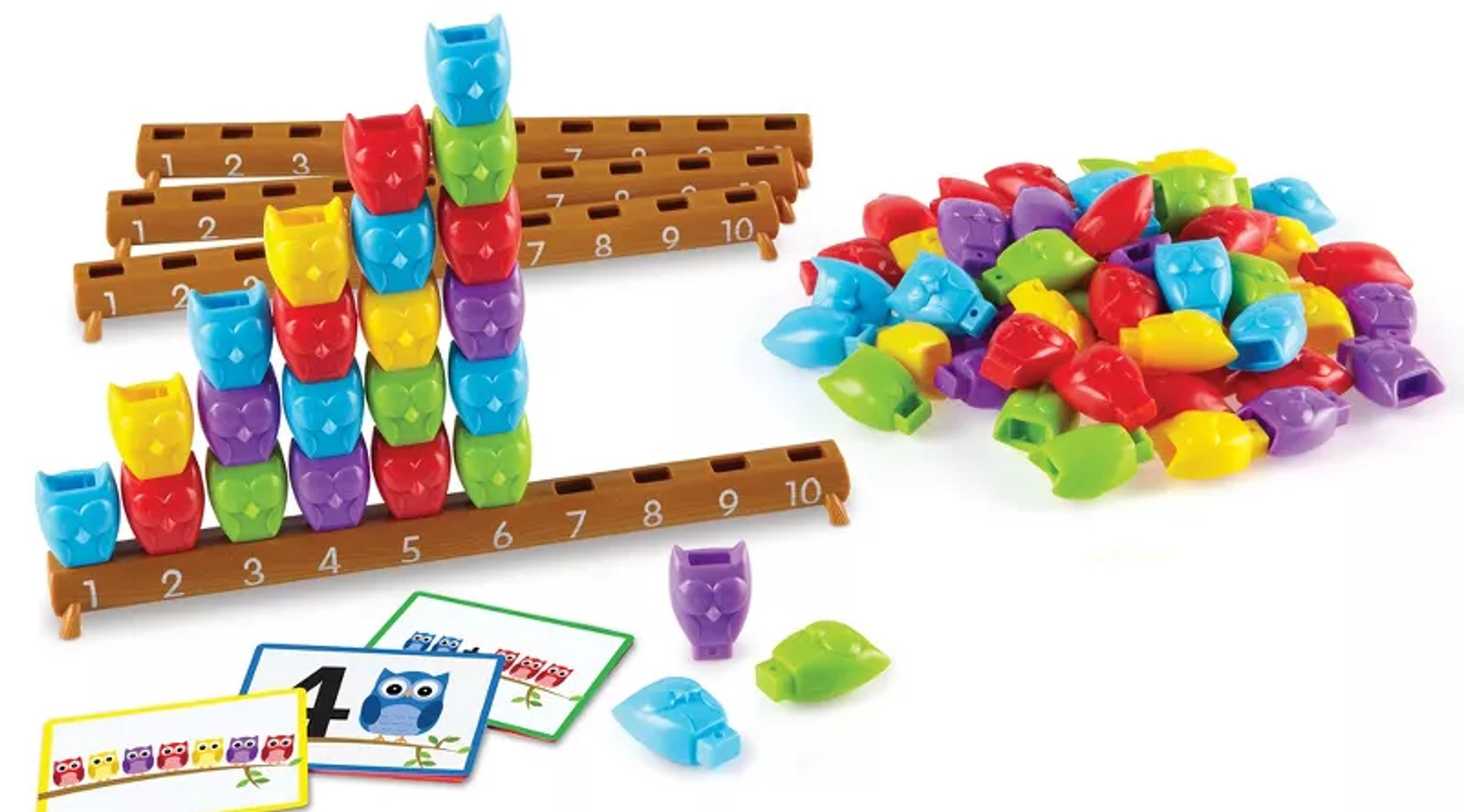 Learning Resources 1-10 counting owl counters in ten colours