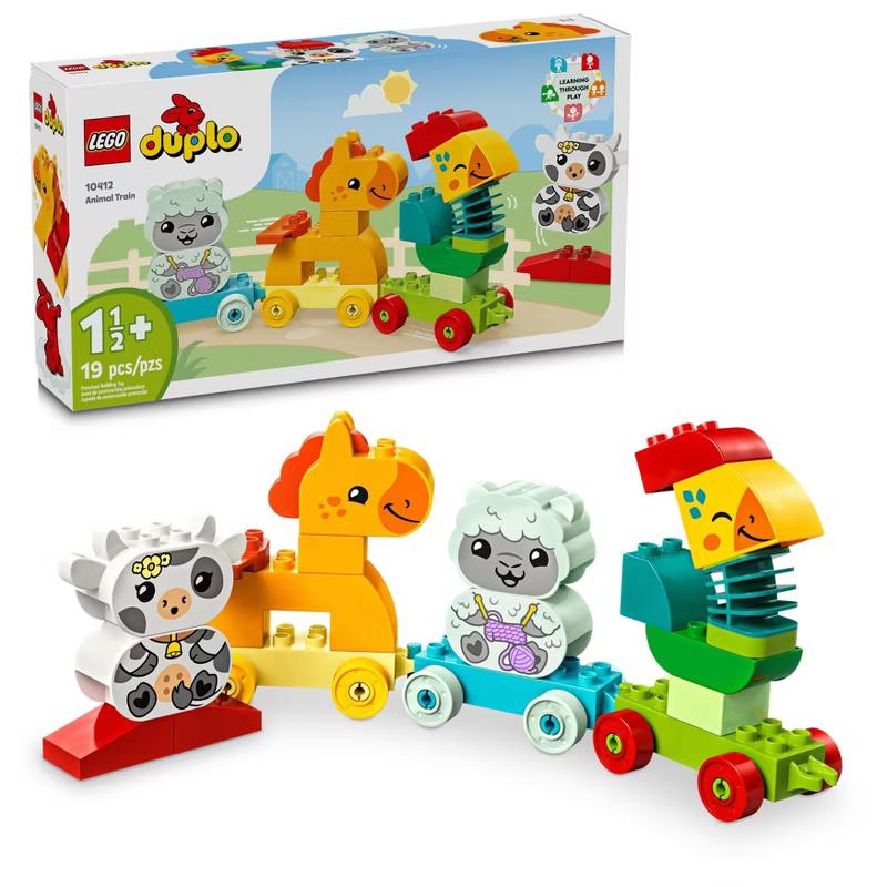 LEGO DUPLO My First Animal Train 10412 with buildable animals and colored carriages