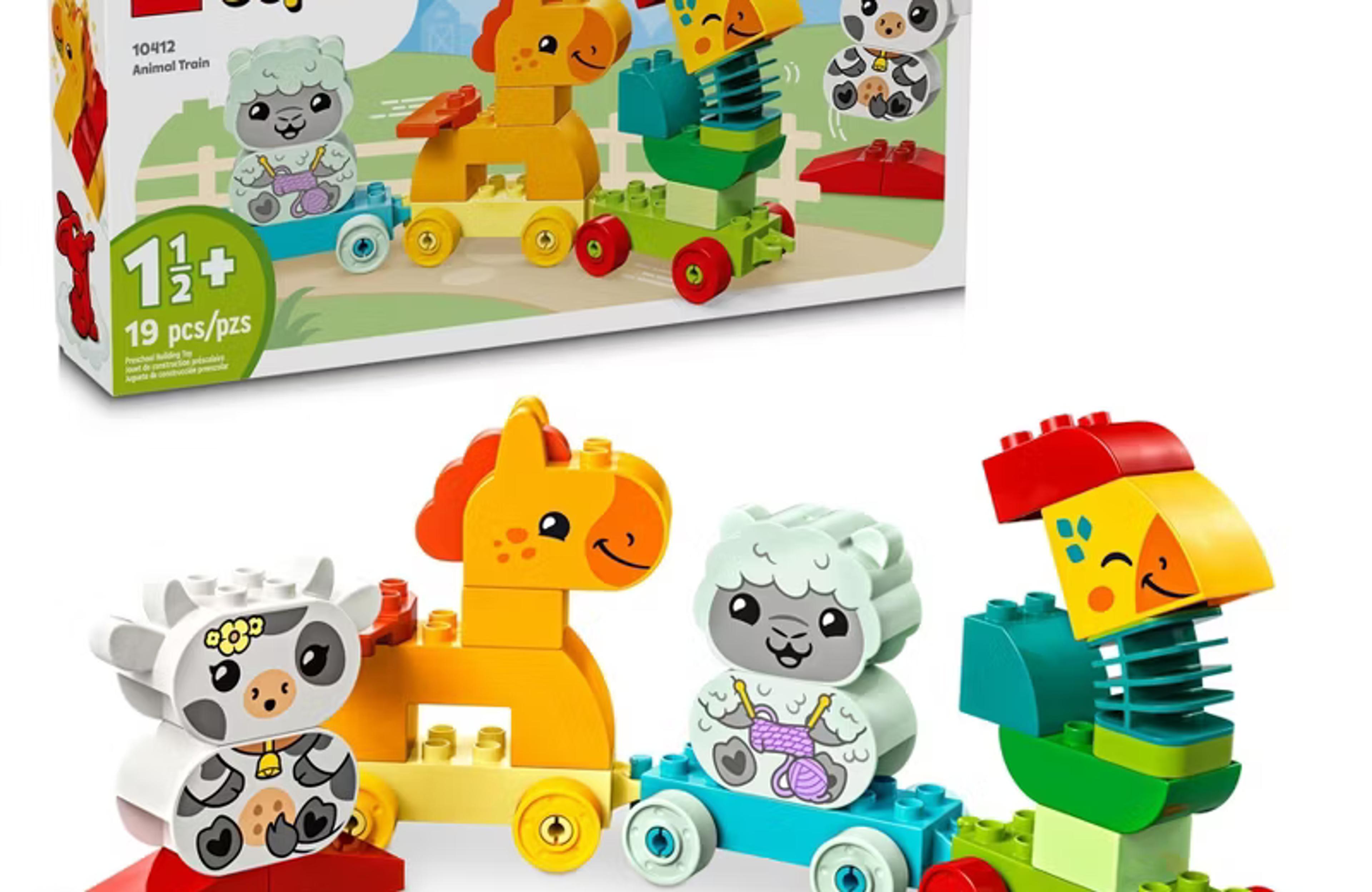 LEGO DUPLO My First Animal Train 10412 with buildable animals and colored carriages