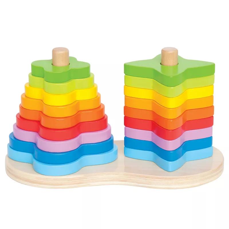Hape Double Rainbow wooden stacker toy