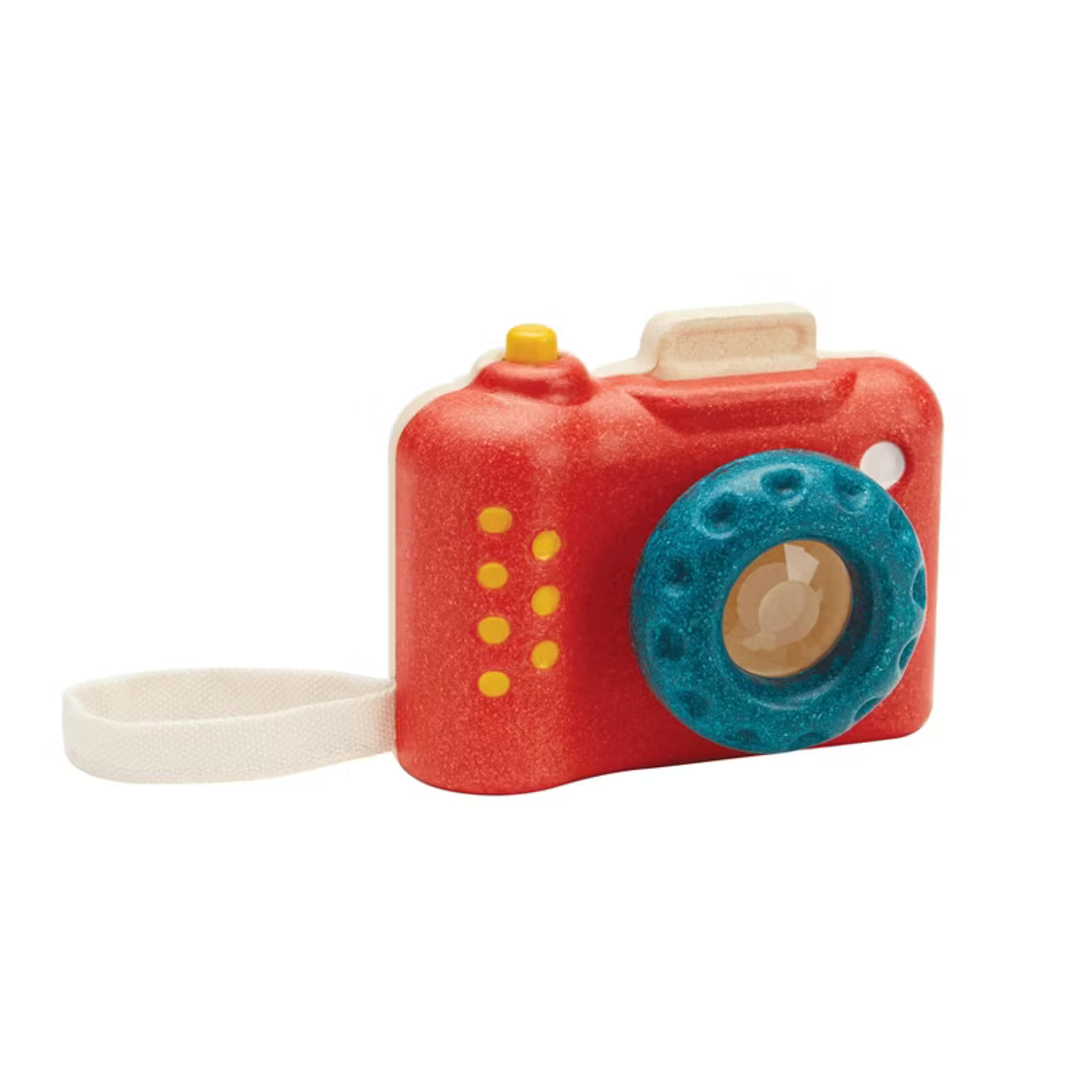 PlanToys My First Camera wooden toy camera with kaleidoscope lens