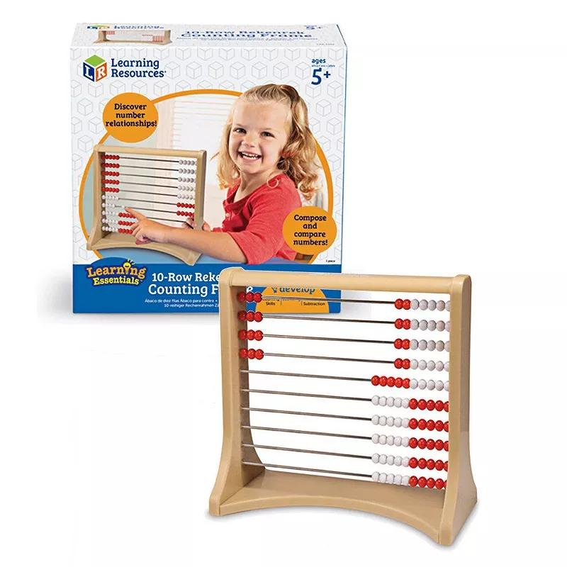 Learning Resources 10-row Rekenrek counting frame with red and white beads