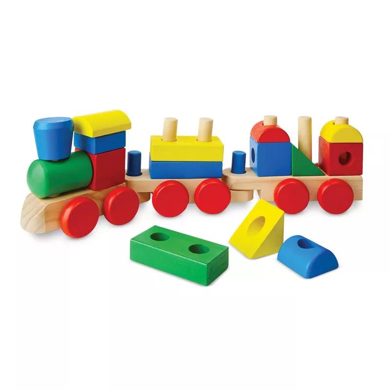 Melissa and Doug 18-piece wooden stacking train