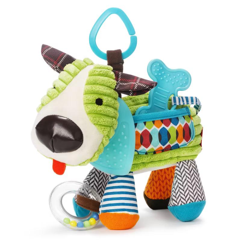 Skip Hop Bandana Buddies puppy stroller toy with bandana teether