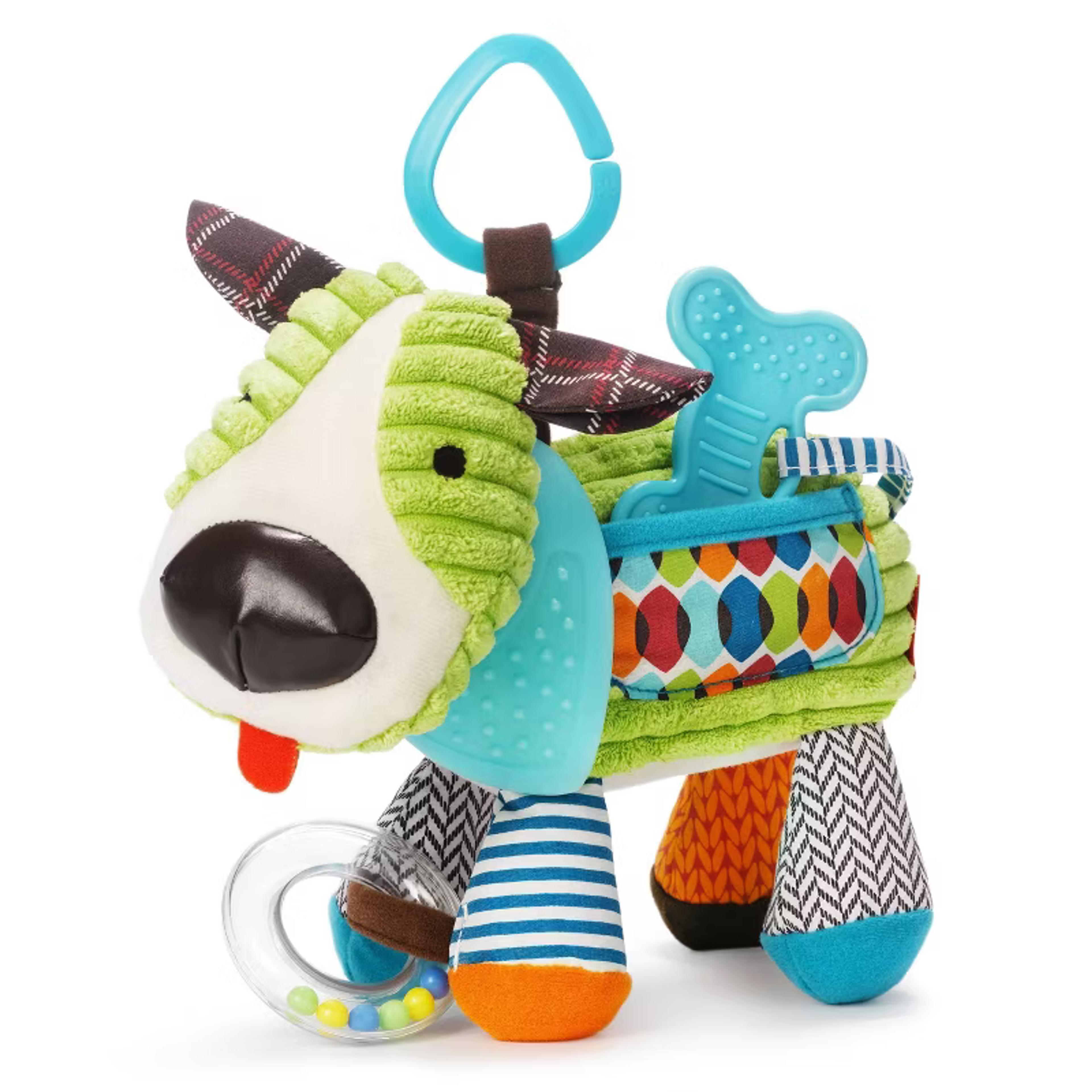Skip Hop Bandana Buddies puppy stroller toy with bandana teether