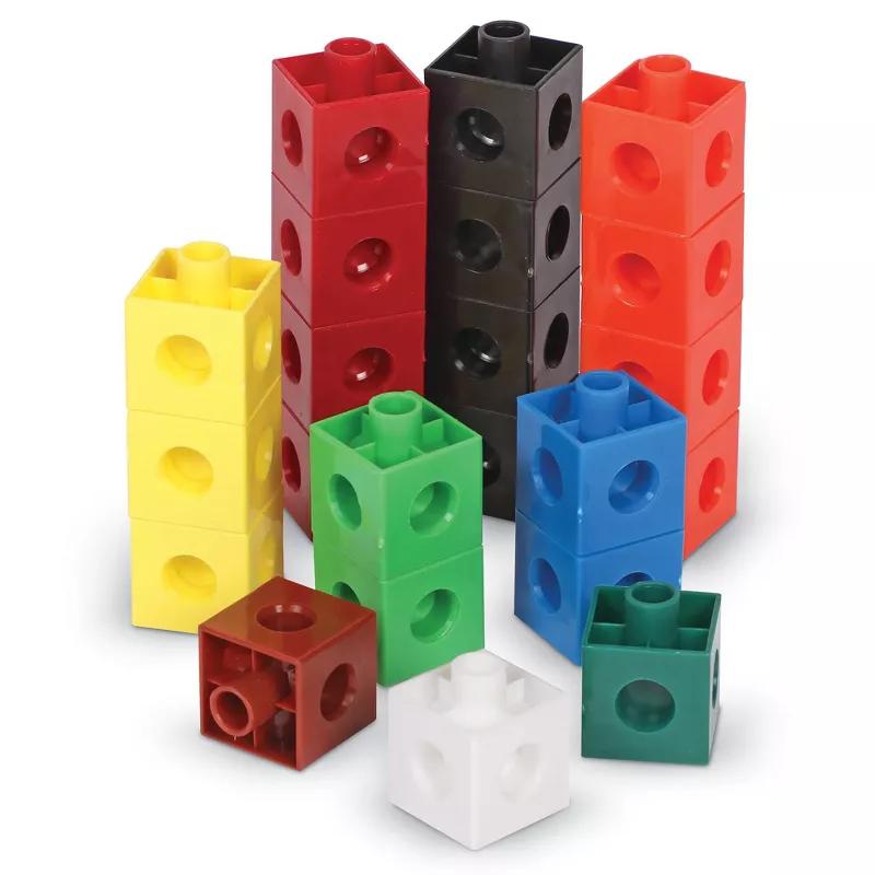 Learning Resources interlocking plastic snap cubes in assorted colours
