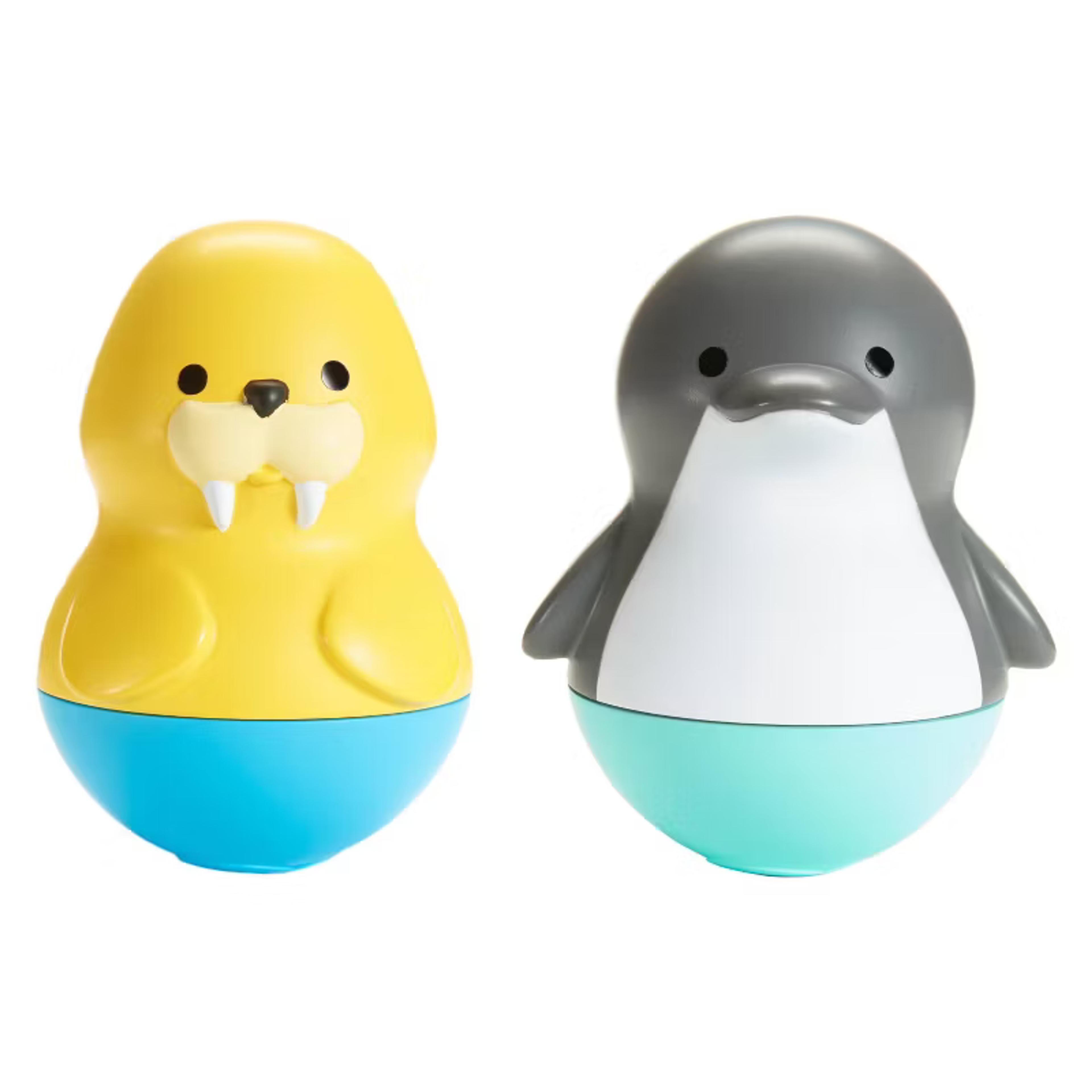 Munchkin Bath Bobbers mold-free dolphin and walrus floating bath toys