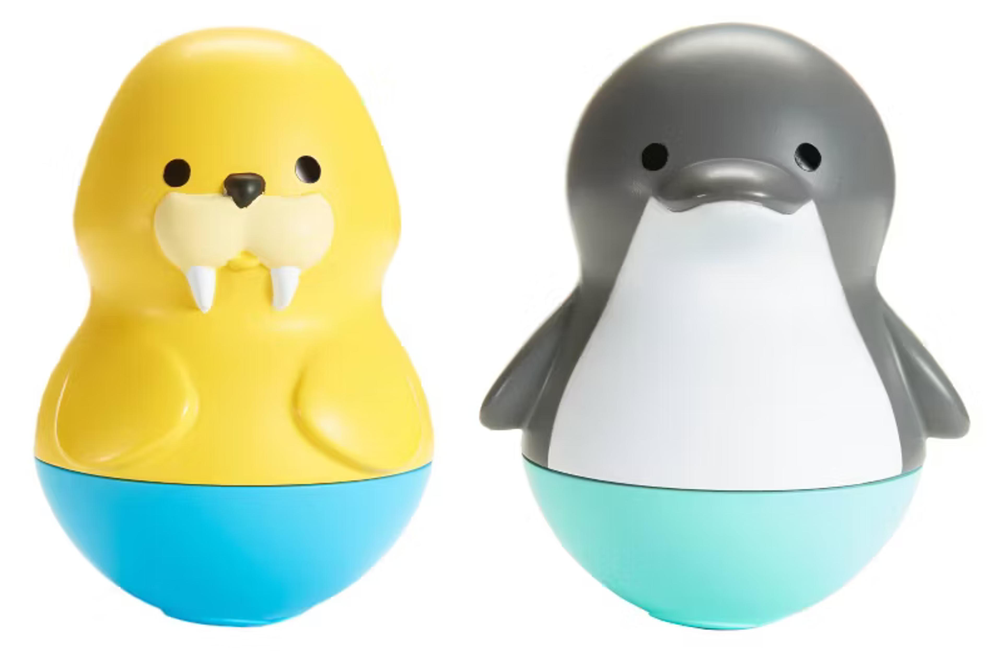 Munchkin Bath Bobbers mold-free dolphin and walrus floating bath toys