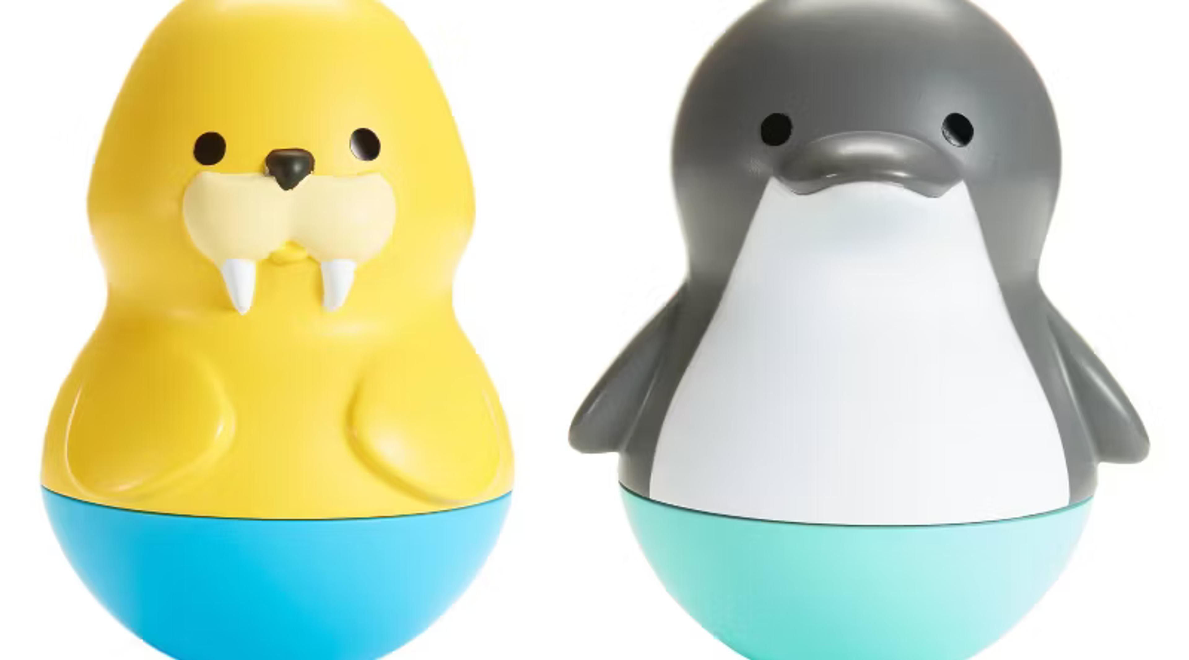 Munchkin Bath Bobbers mold-free dolphin and walrus floating bath toys