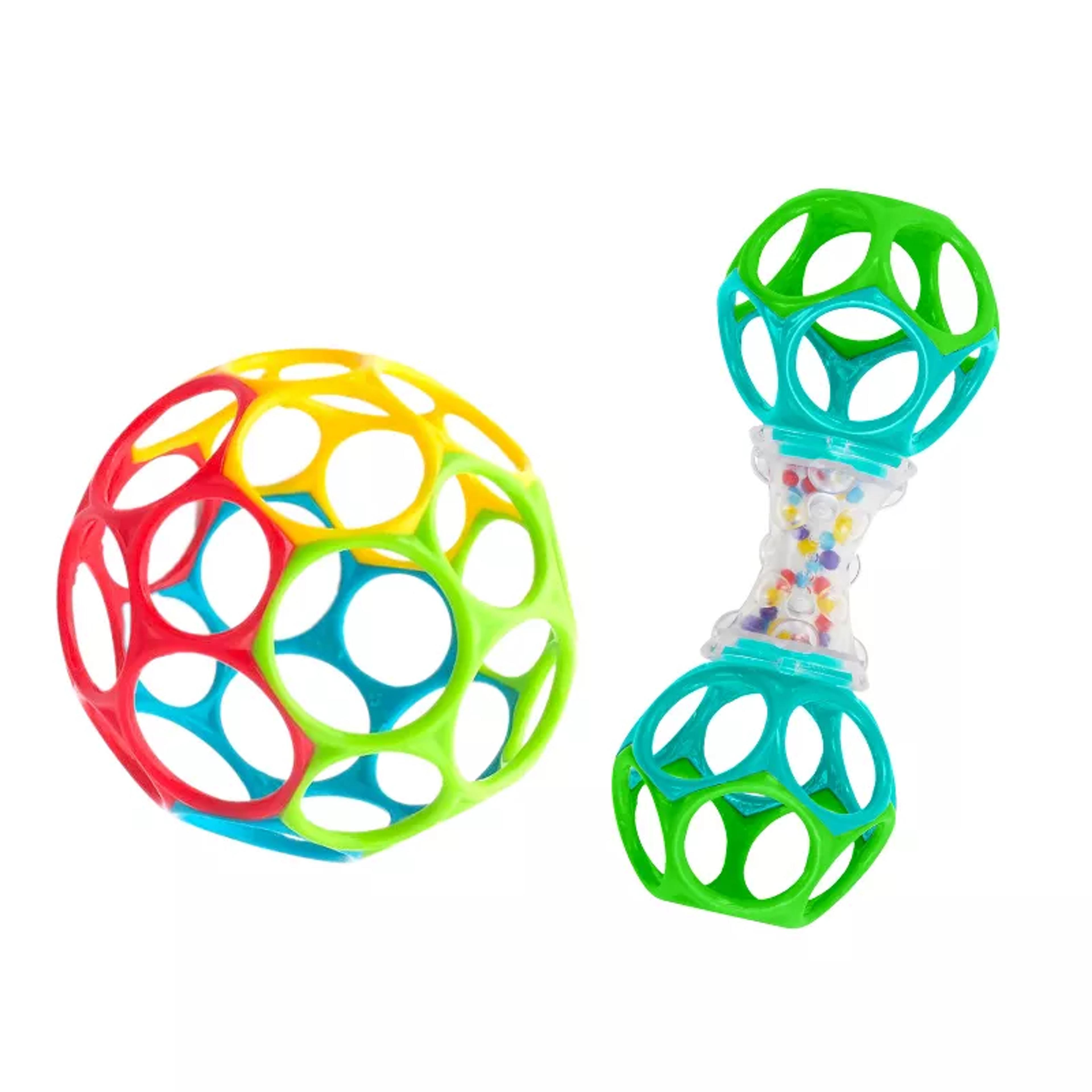 Bright Starts Oball bundle rattle two-piece set