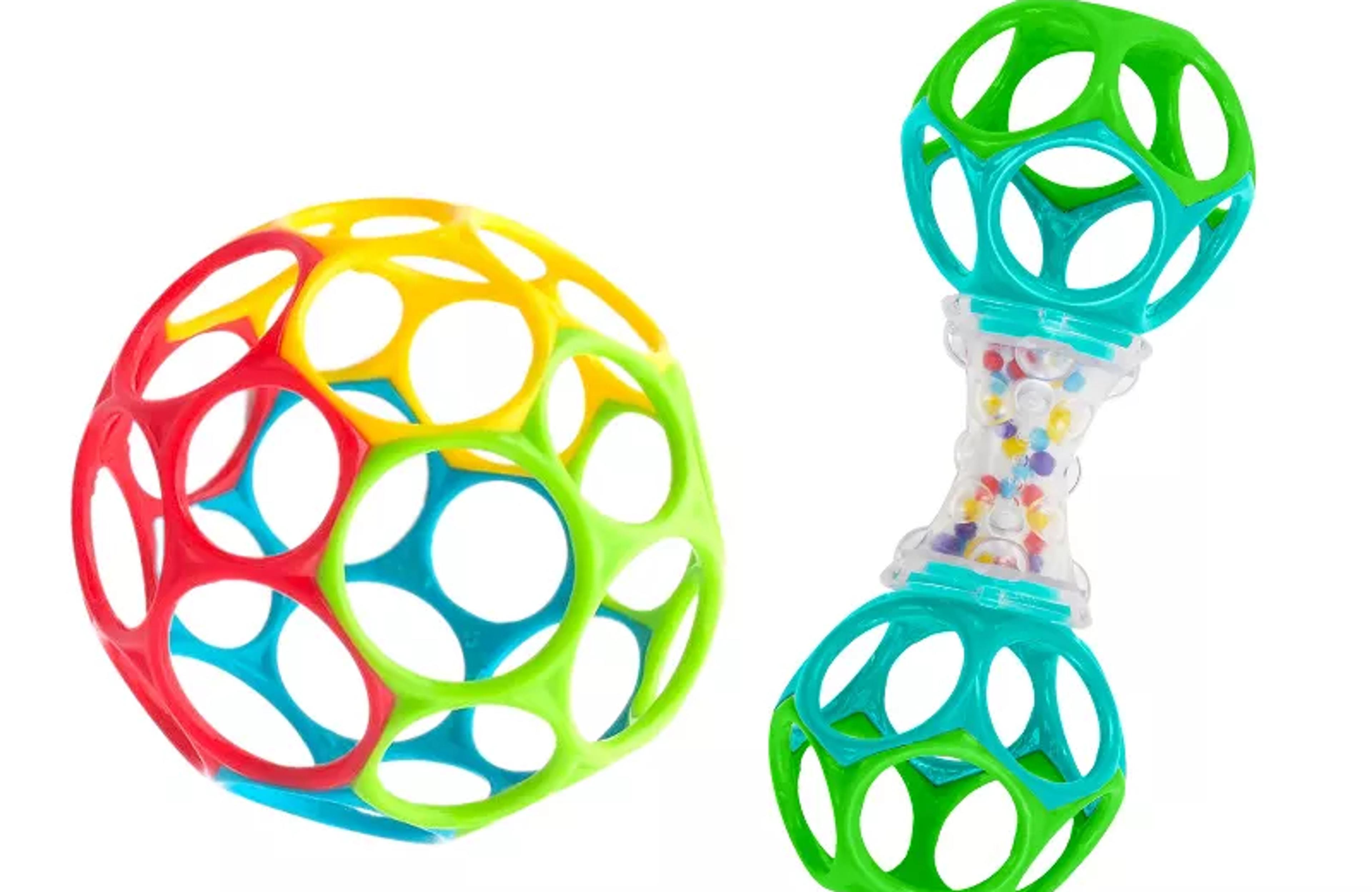 Bright Starts Oball bundle rattle two-piece set