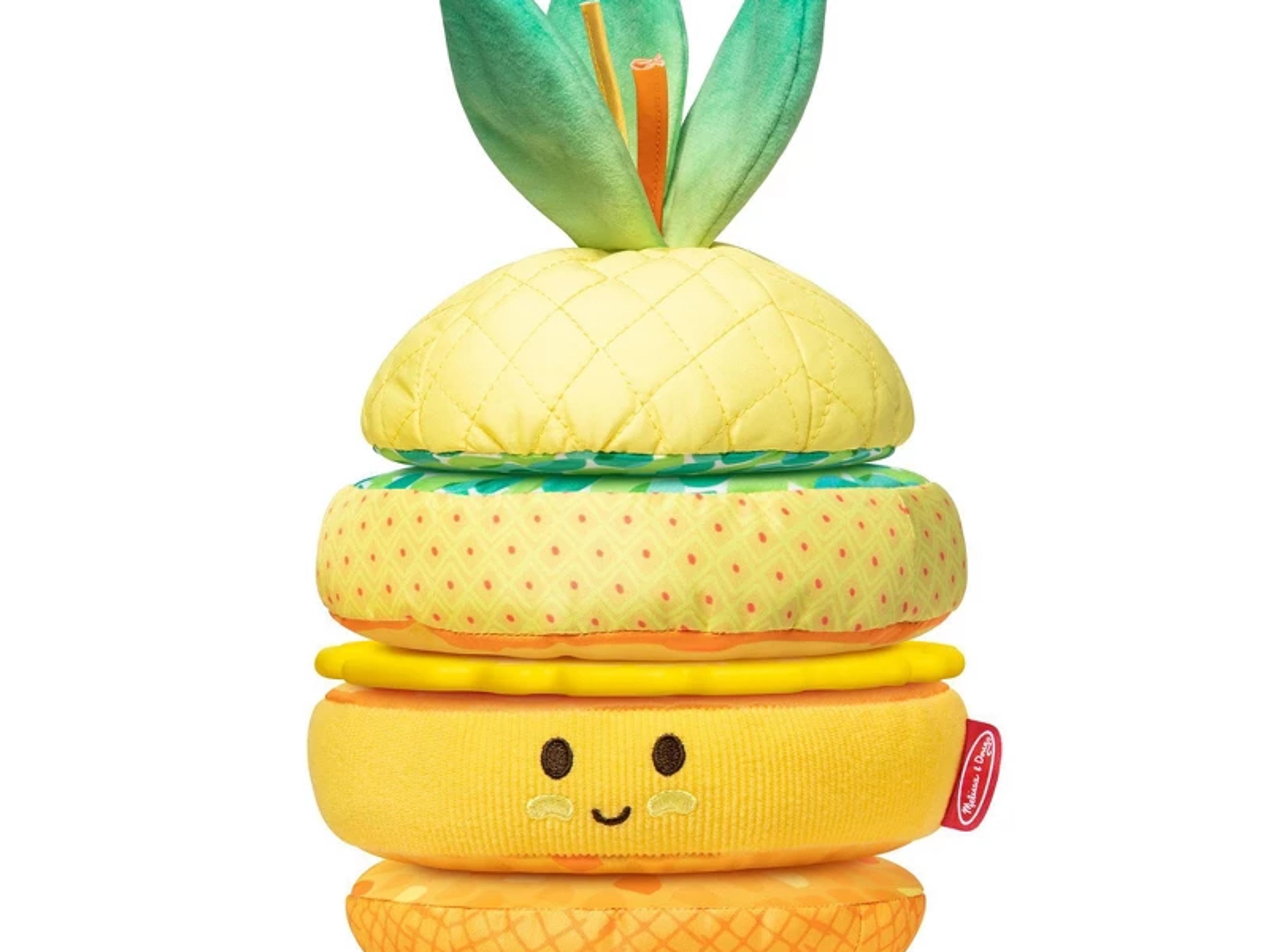 Melissa & Doug Multi-Sensory Pineapple Soft Stacker Infant Toy