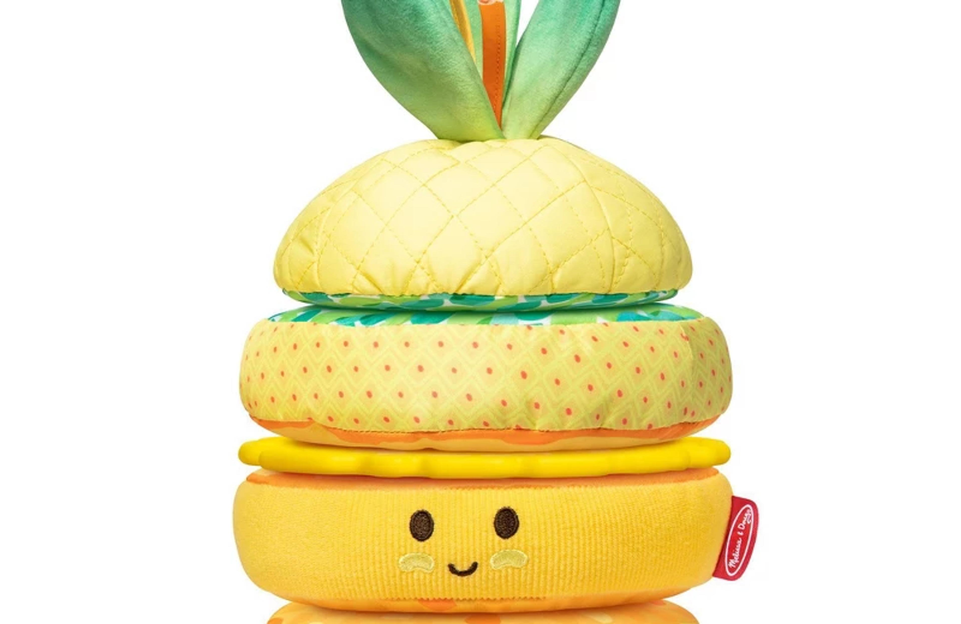 Melissa & Doug Multi-Sensory Pineapple Soft Stacker Infant Toy