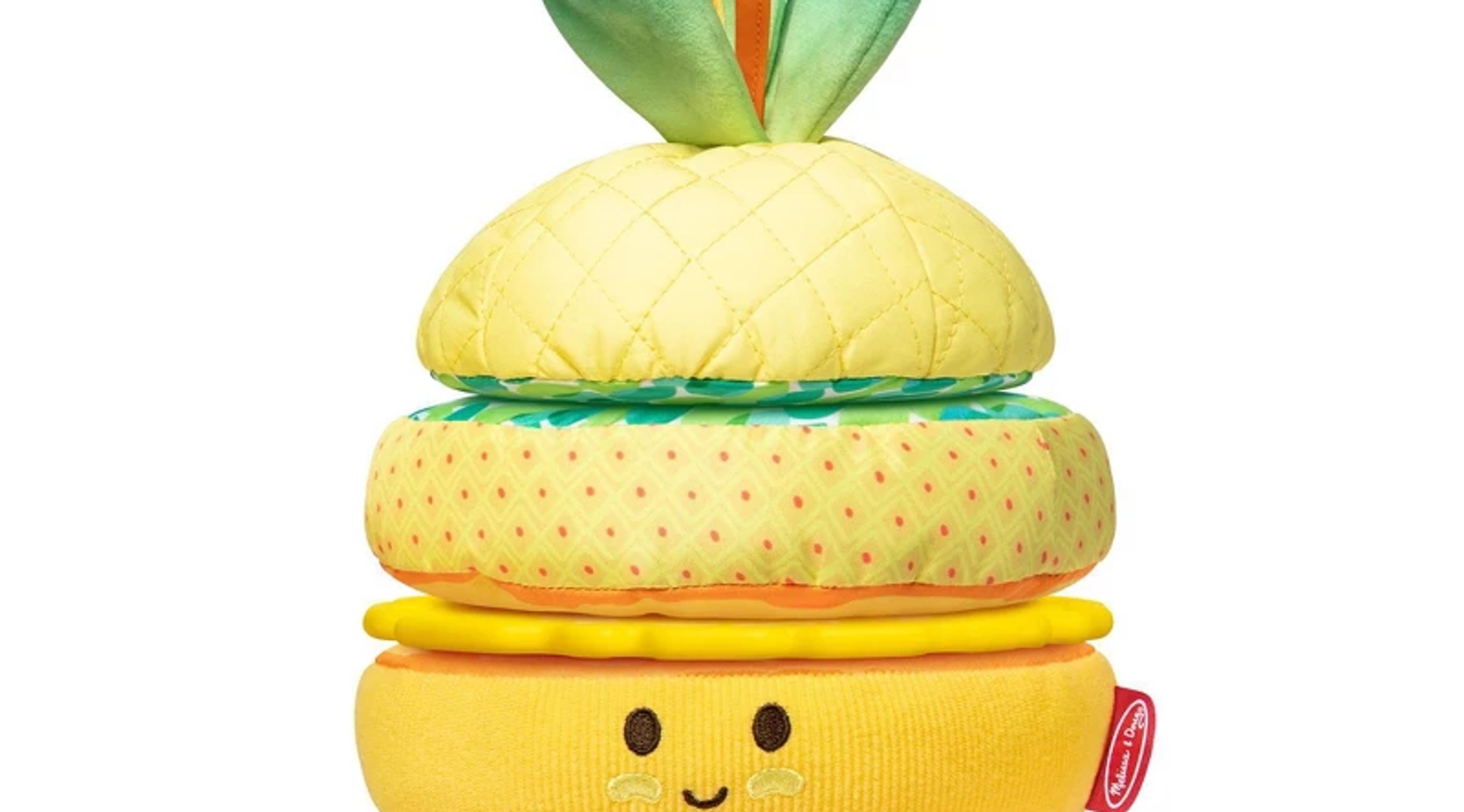 Melissa & Doug Multi-Sensory Pineapple Soft Stacker Infant Toy