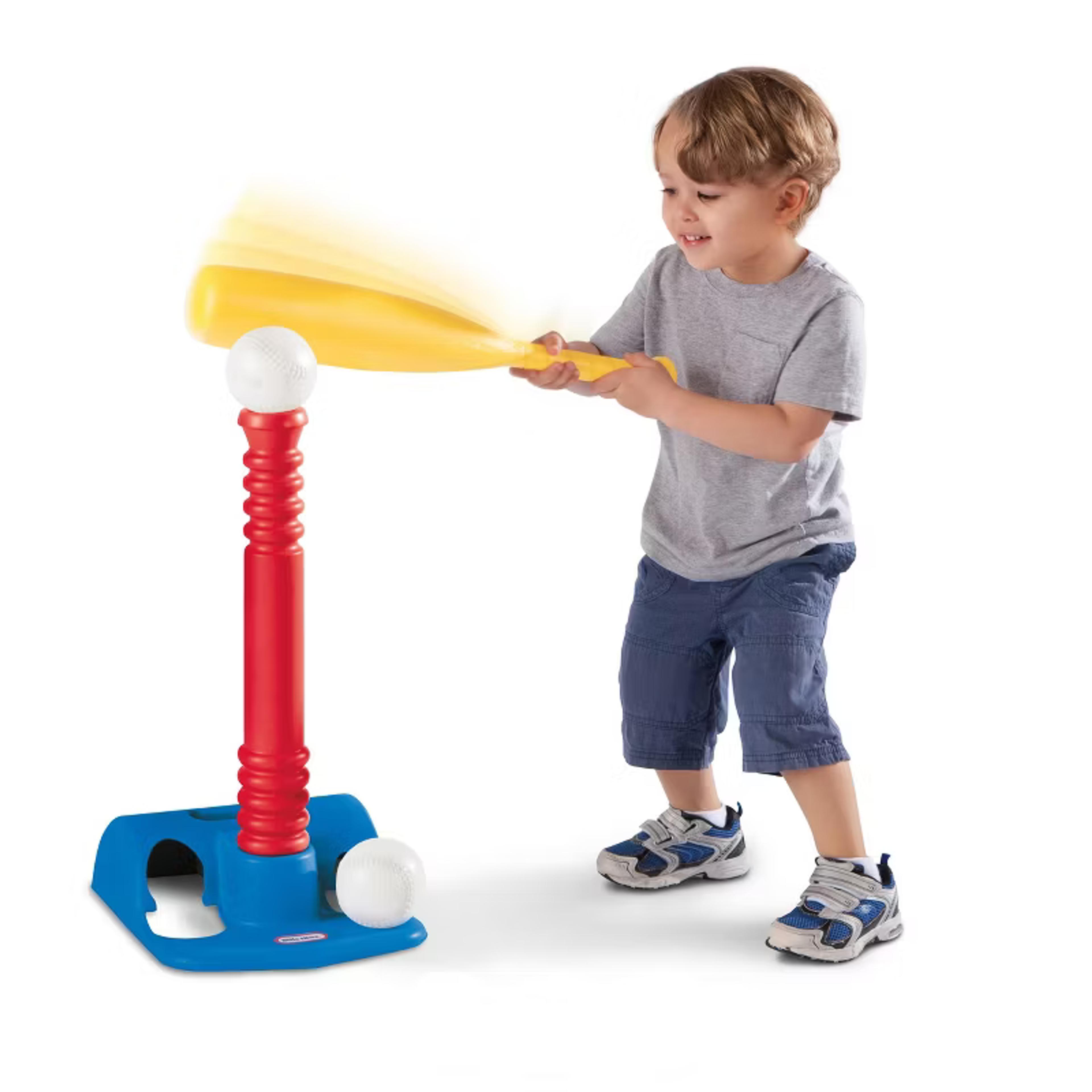 Little Tikes TotSports red T-ball set with bat, balls, and adjustable tee