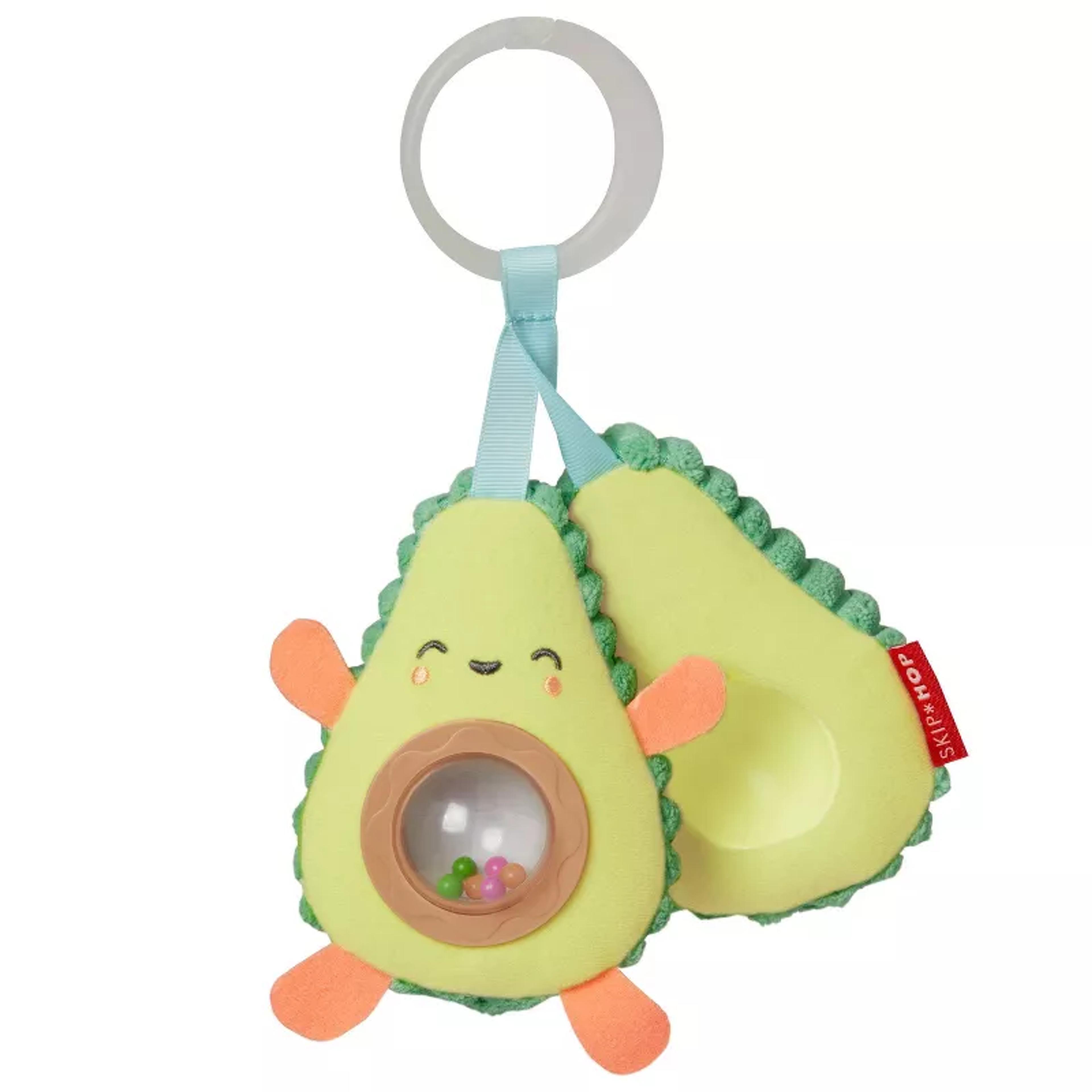 Skip Hop Farmstand avocado clip-on stroller baby toy