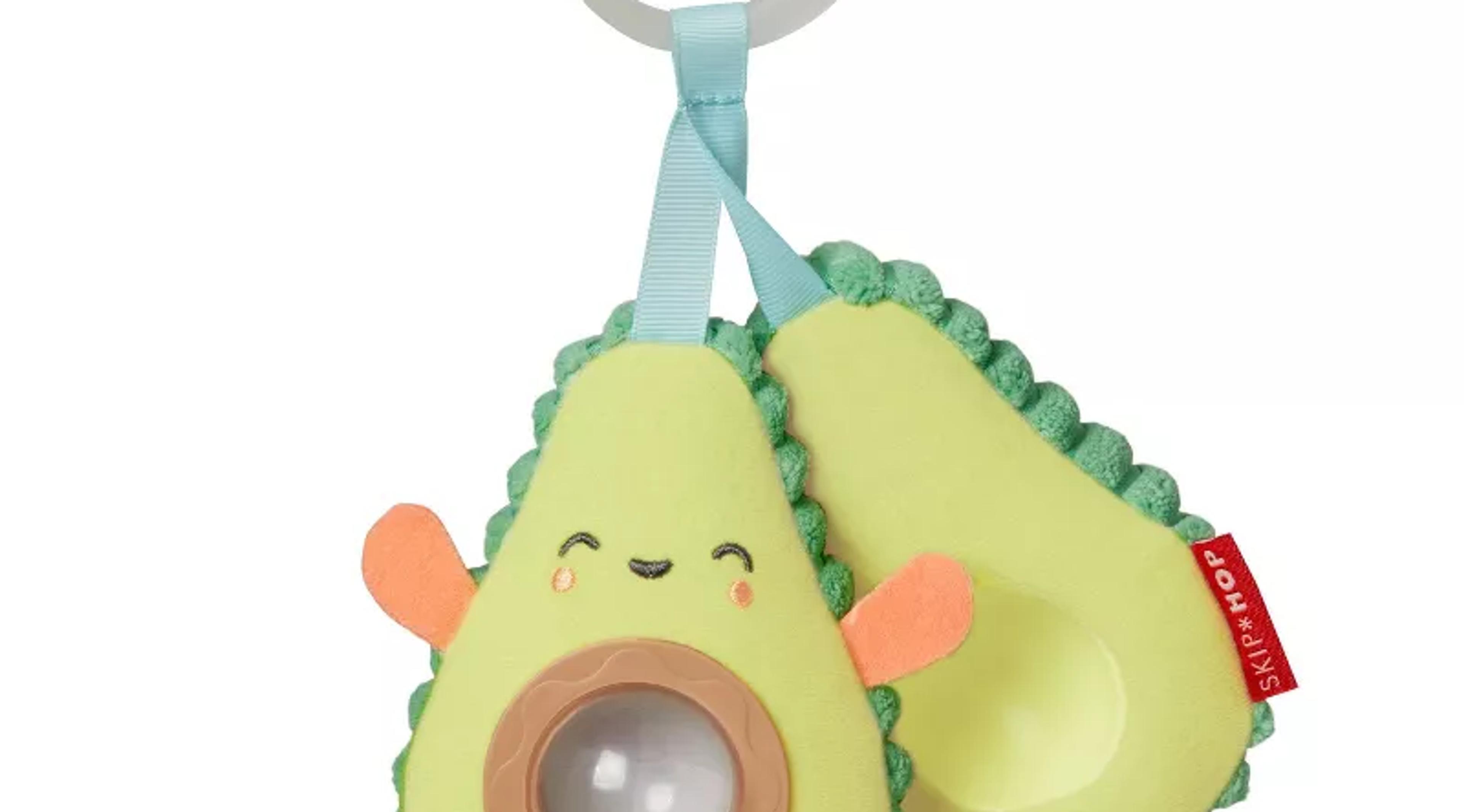 Skip Hop Farmstand avocado clip-on stroller baby toy