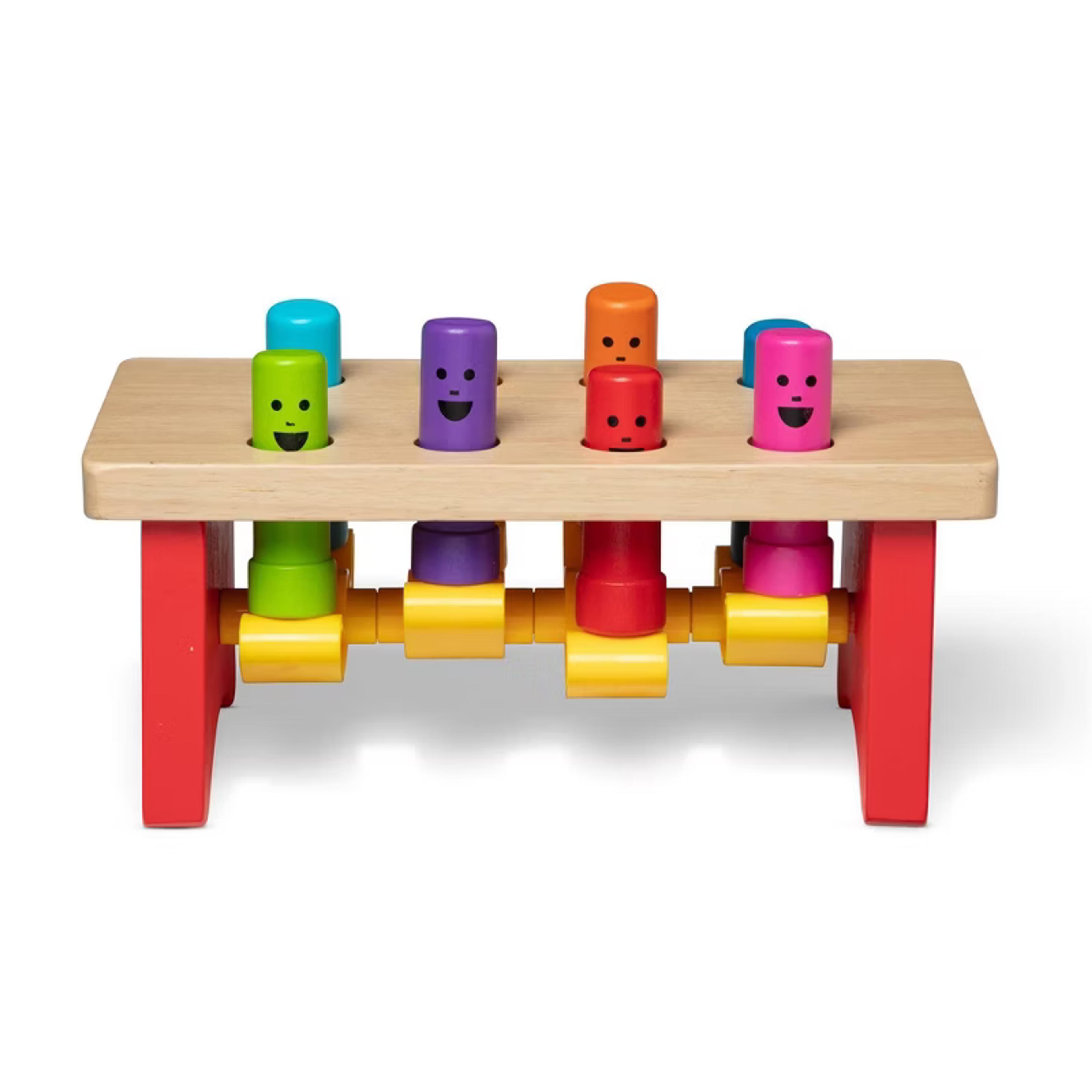 Melissa & Doug Deluxe Pounding Bench Wooden Toy with Mallet