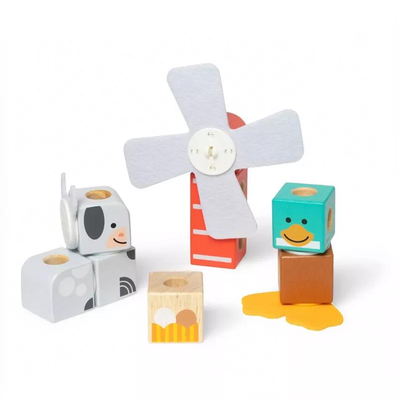 Melissa and Doug Blockables Farm Friends wooden building set