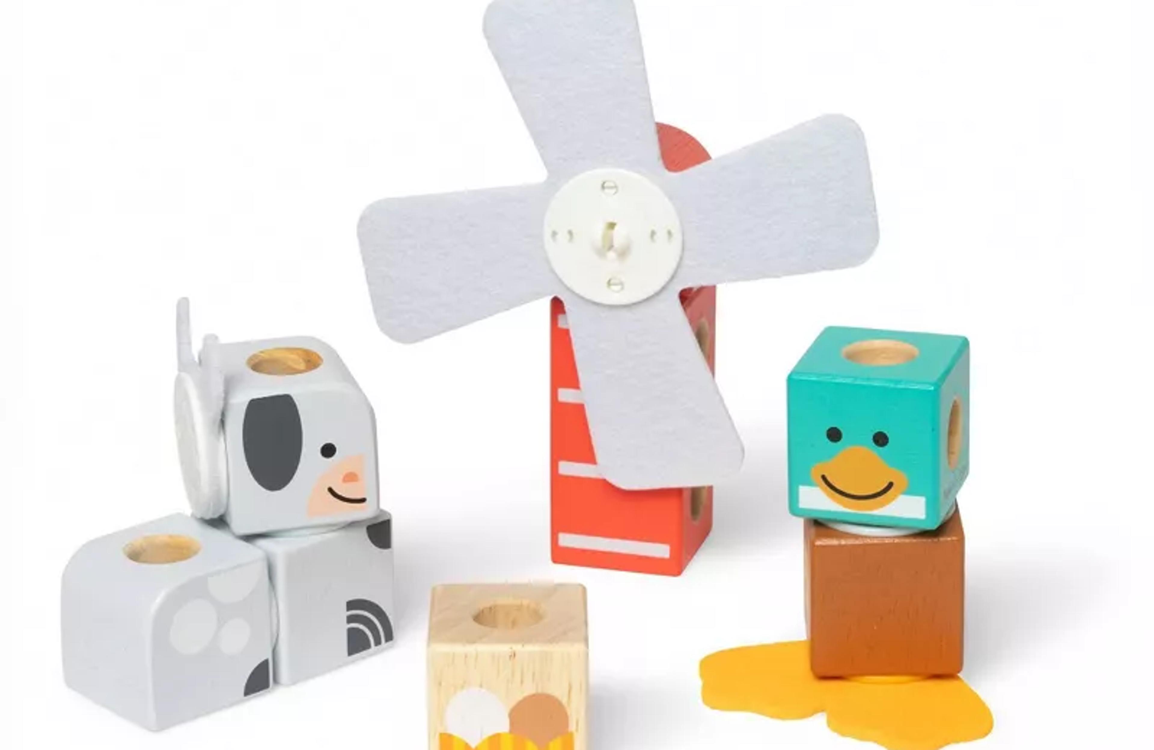 Melissa and Doug Blockables Farm Friends wooden building set