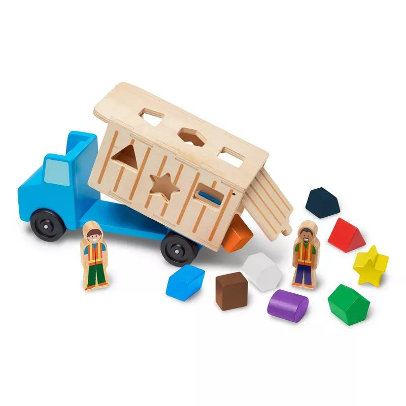 Melissa and Doug shape-sorting wooden dump truck