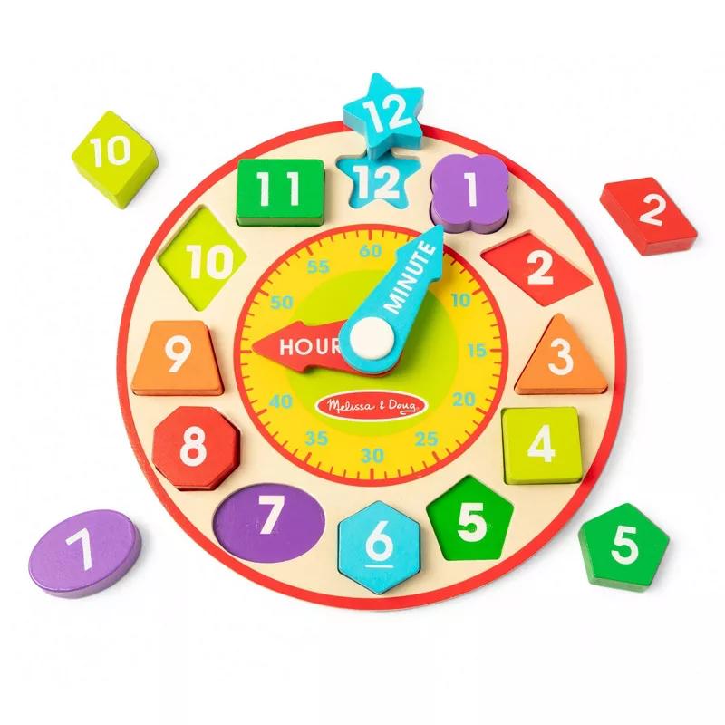 Melissa and Doug Shape Sorting Clock wooden educational toy