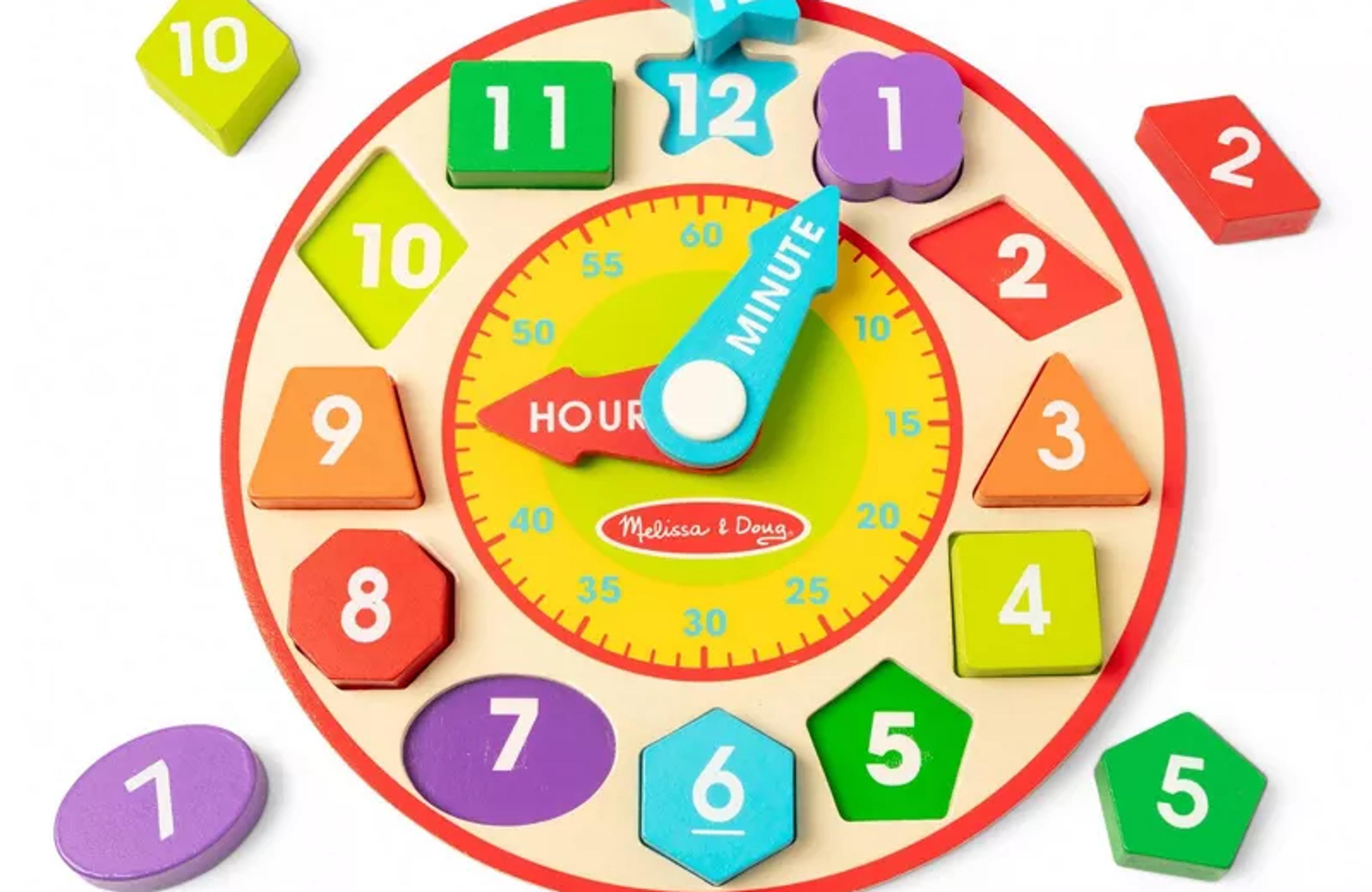 Melissa and Doug Shape Sorting Clock wooden educational toy