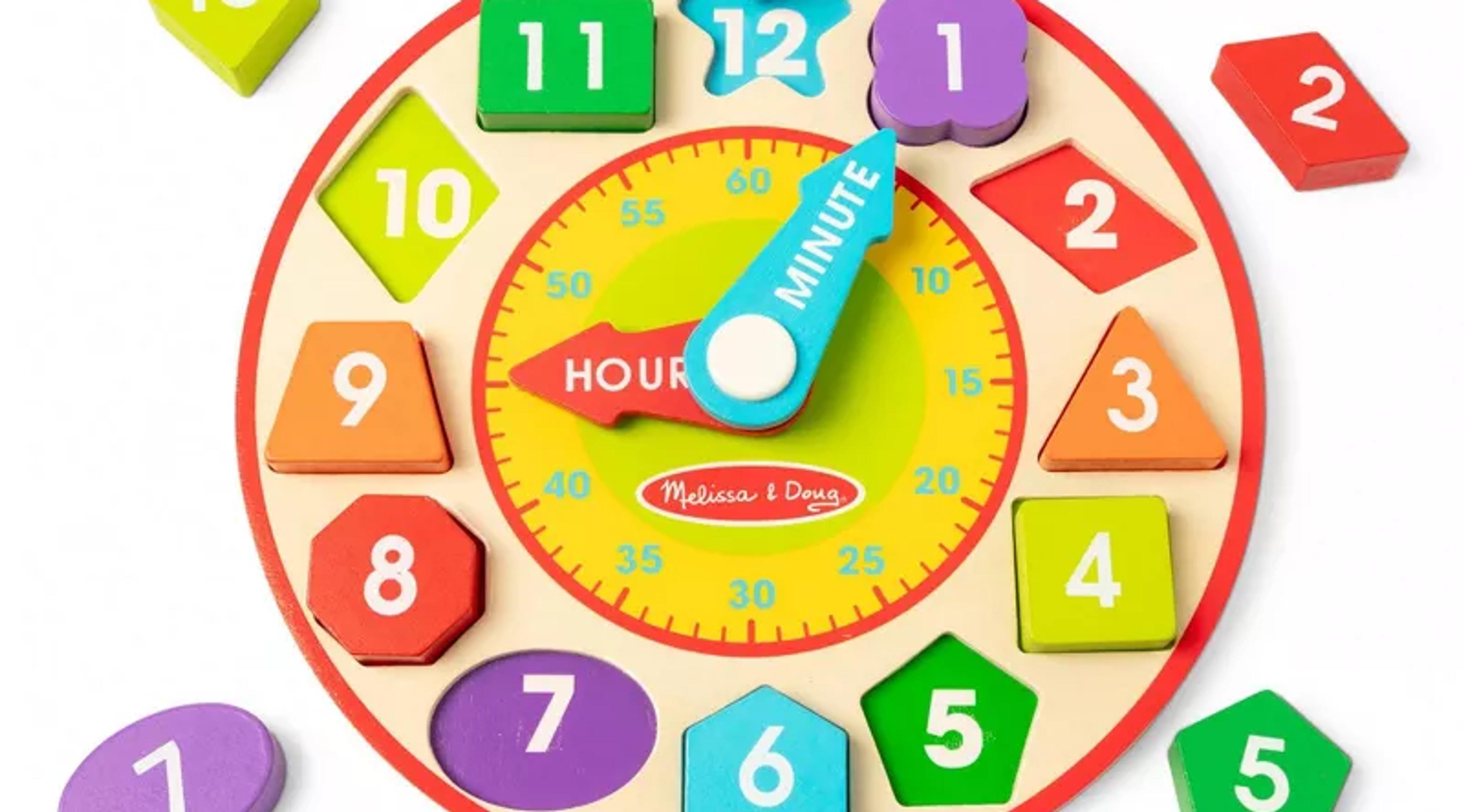 Melissa and Doug Shape Sorting Clock wooden educational toy