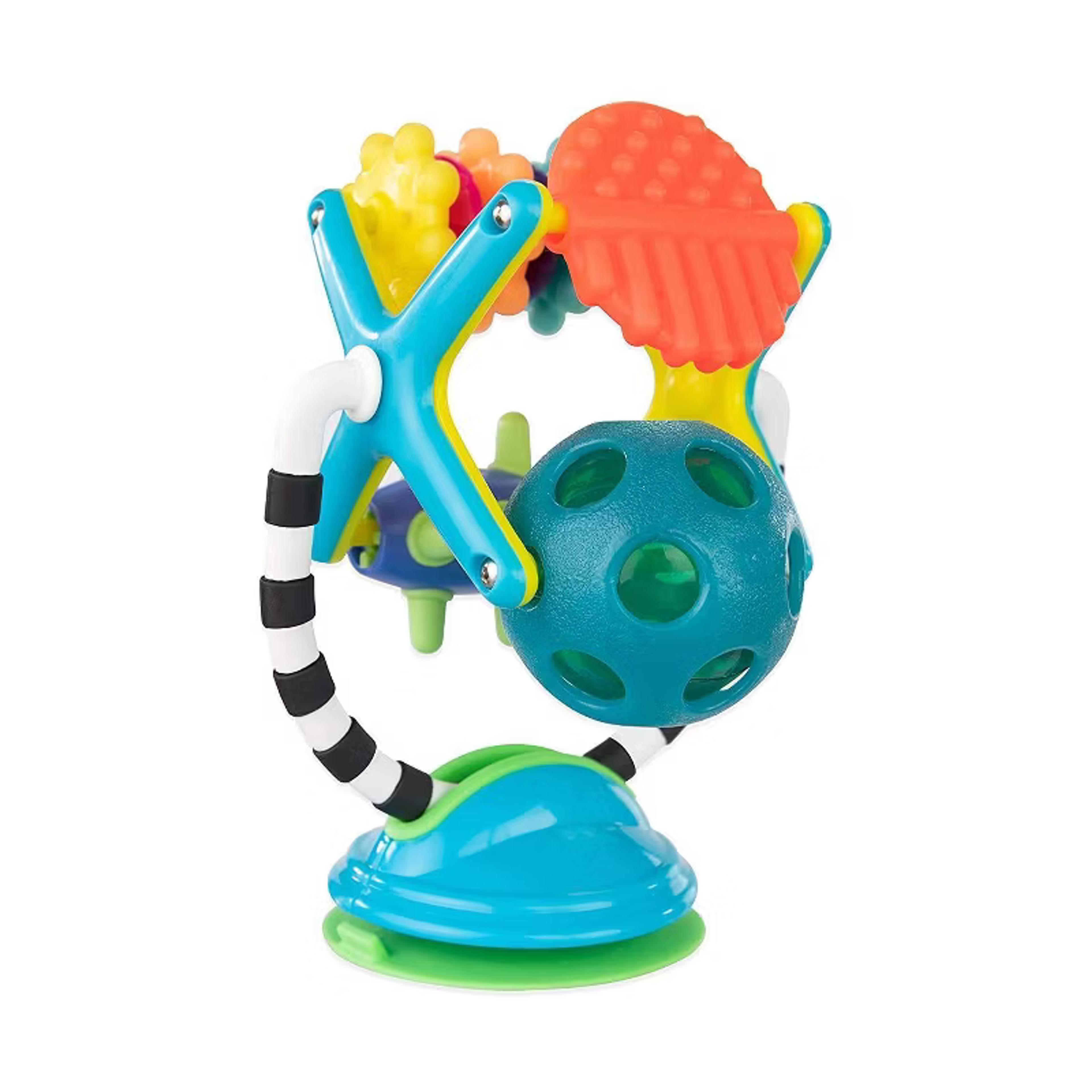 Sassy Teethe and Twirl Sensation Station suction tray toy with spinning wheel