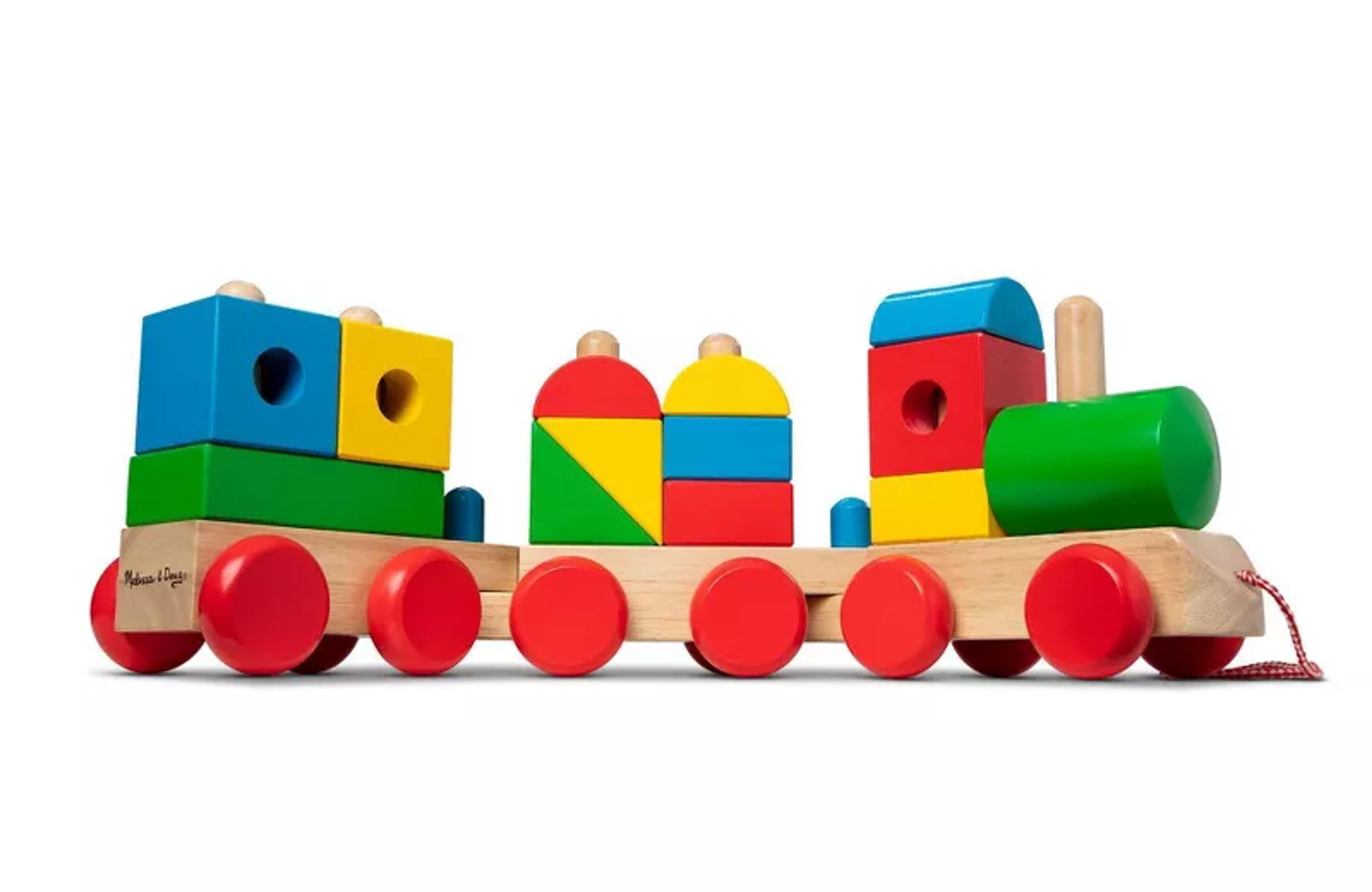 Melissa and Doug Wooden Jumbo Stacking Train classic toy