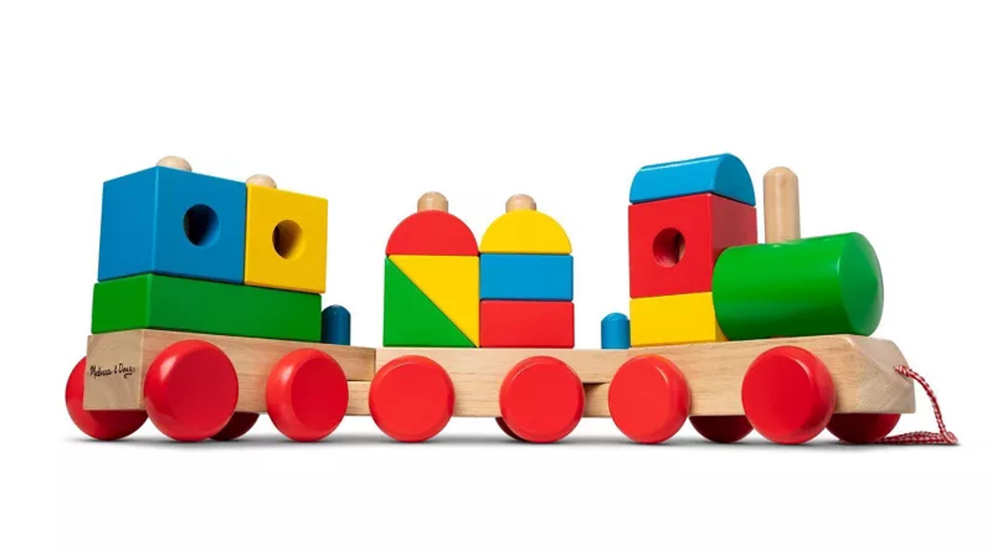 Melissa and Doug Wooden Jumbo Stacking Train classic toy