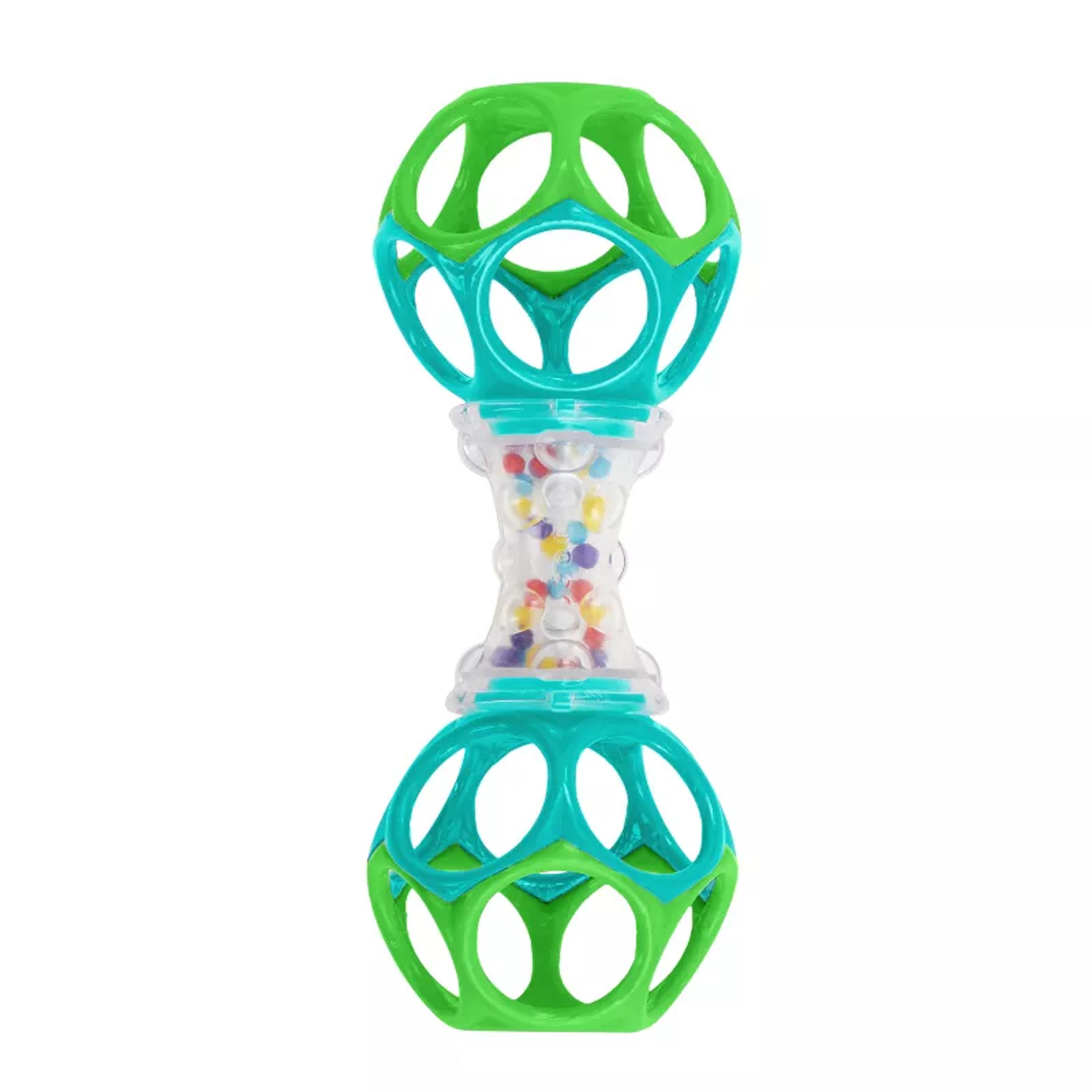 Bright Starts Oball Shaker rattle baby toy with bead handle