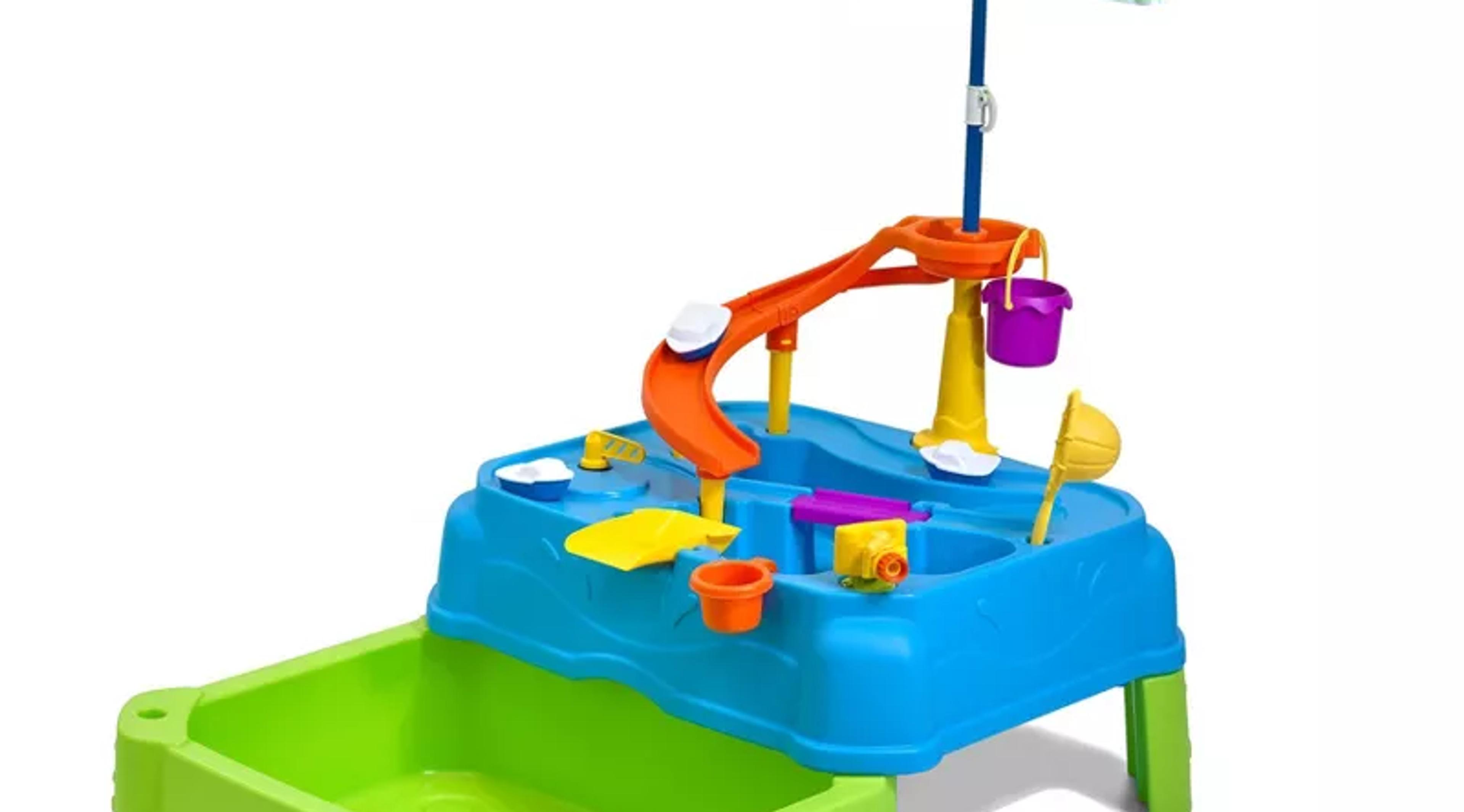 Step2 Waterpark Wonders two-tier water table with umbrella
