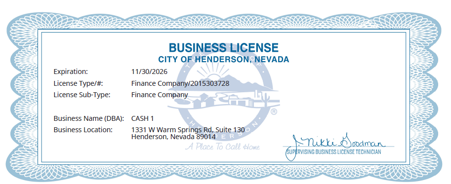 City of Henderson Business License