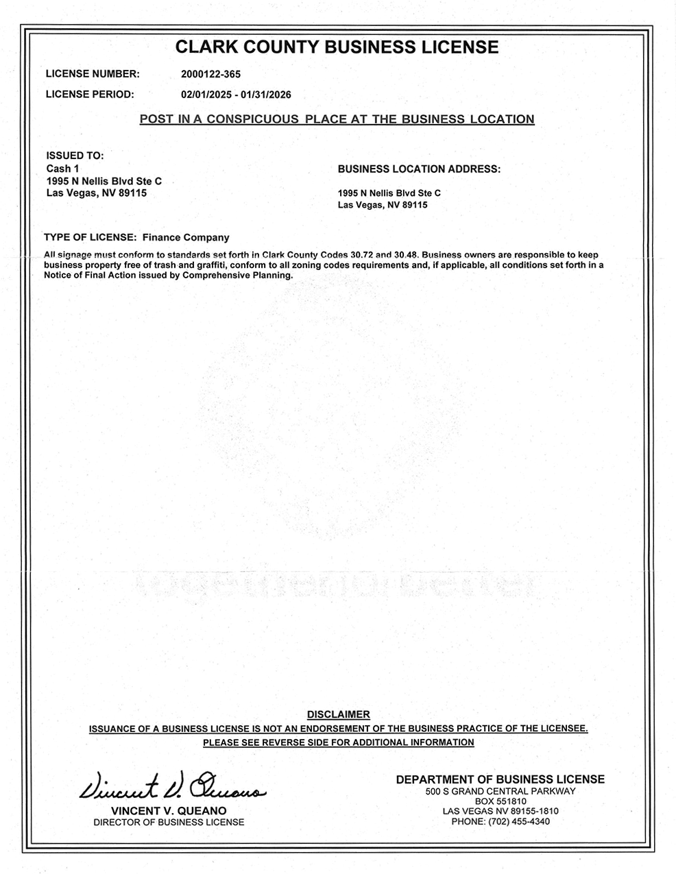 Clark County Business License