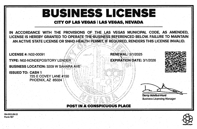 City of Las Vegas Business License