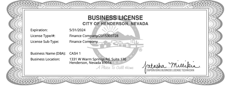 City of Henderson Business License
