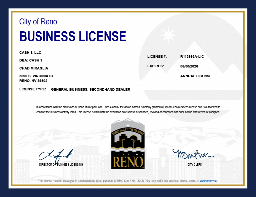 City of Reno Business License