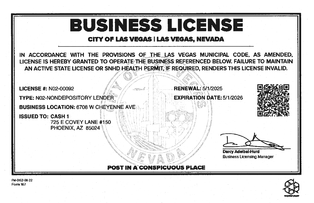 City of Las Vegas Business License